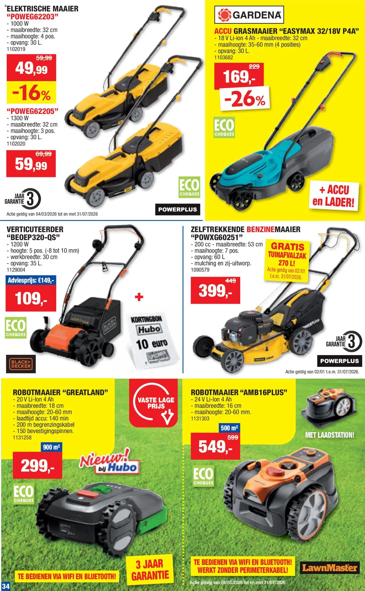 {H1} | Pagina: 34 | Producten: Maaier, Bluetooth, Grasmaaier
