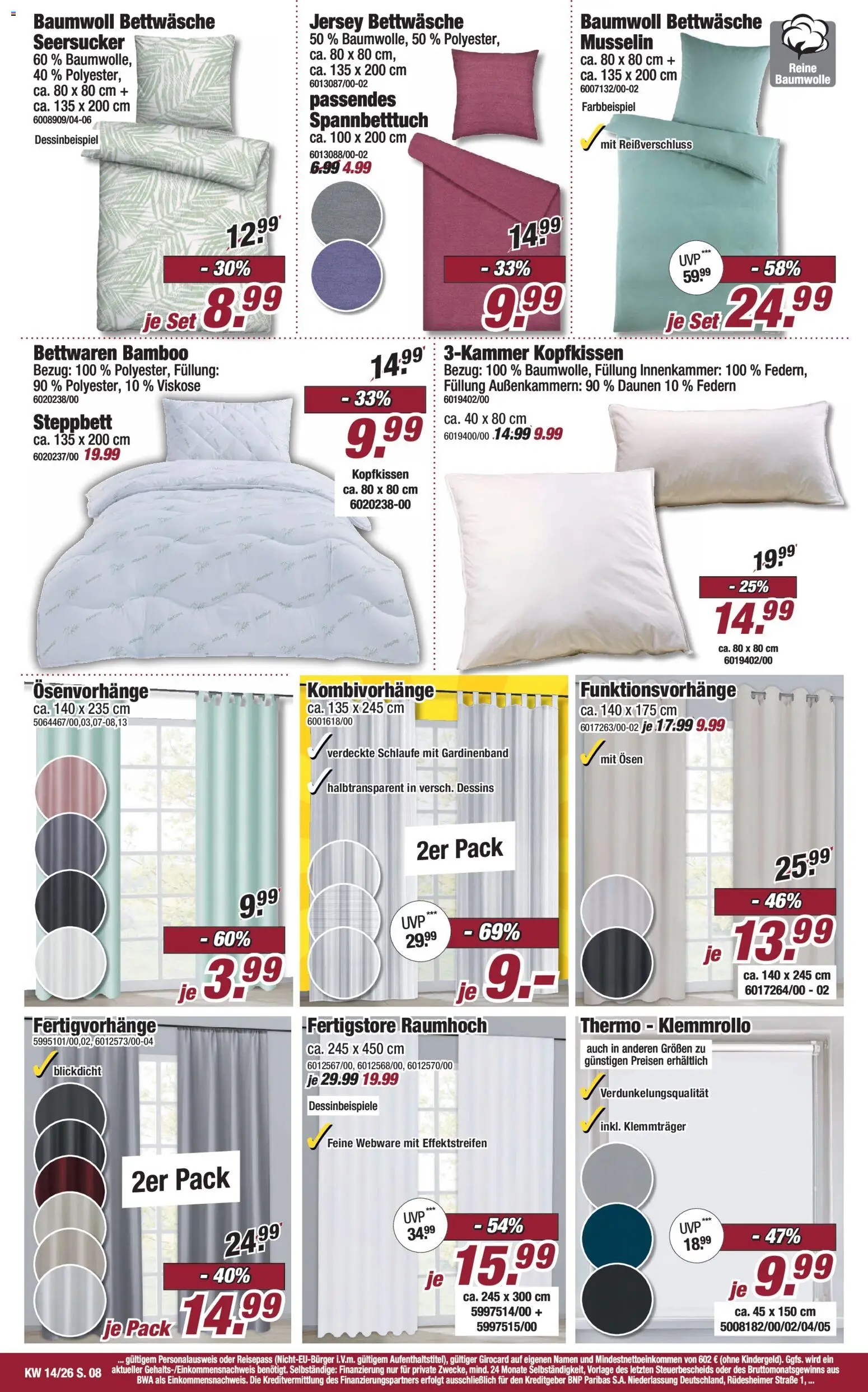 Poco Prospekt 	 – gültig ab 29.03.2026 | Seite: 8 | Produkte: Bettwäsche, Kopfkissen