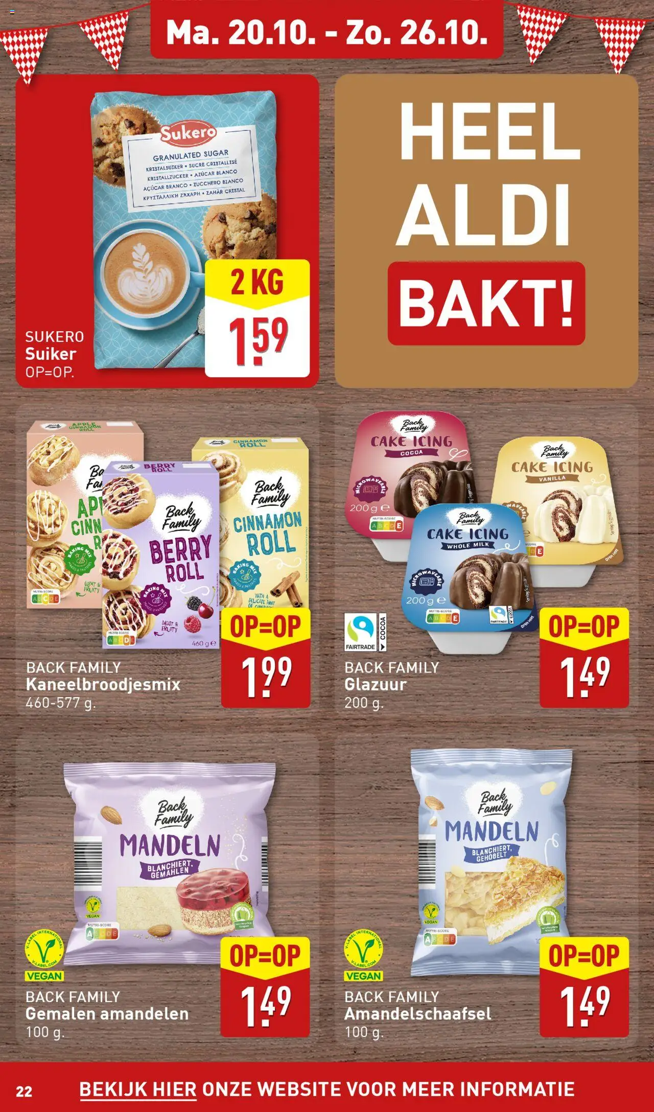 {H1} | Pagina: 22 | Producten: Waffelini, Cake