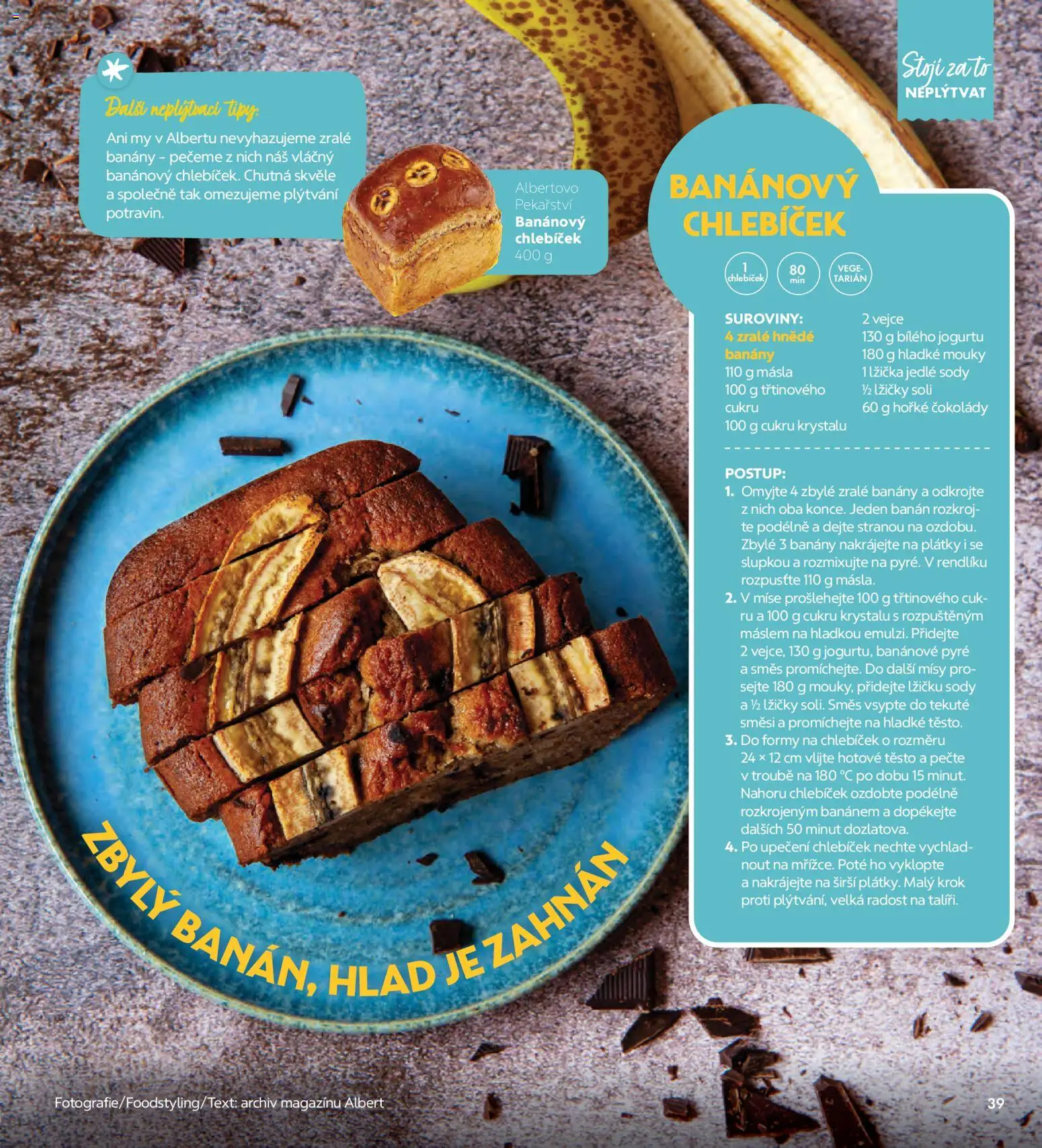 Albert magazín od 01.01.2026 | Strana: 39 | Produkty: Banány, Banán, Lžička, Těsto