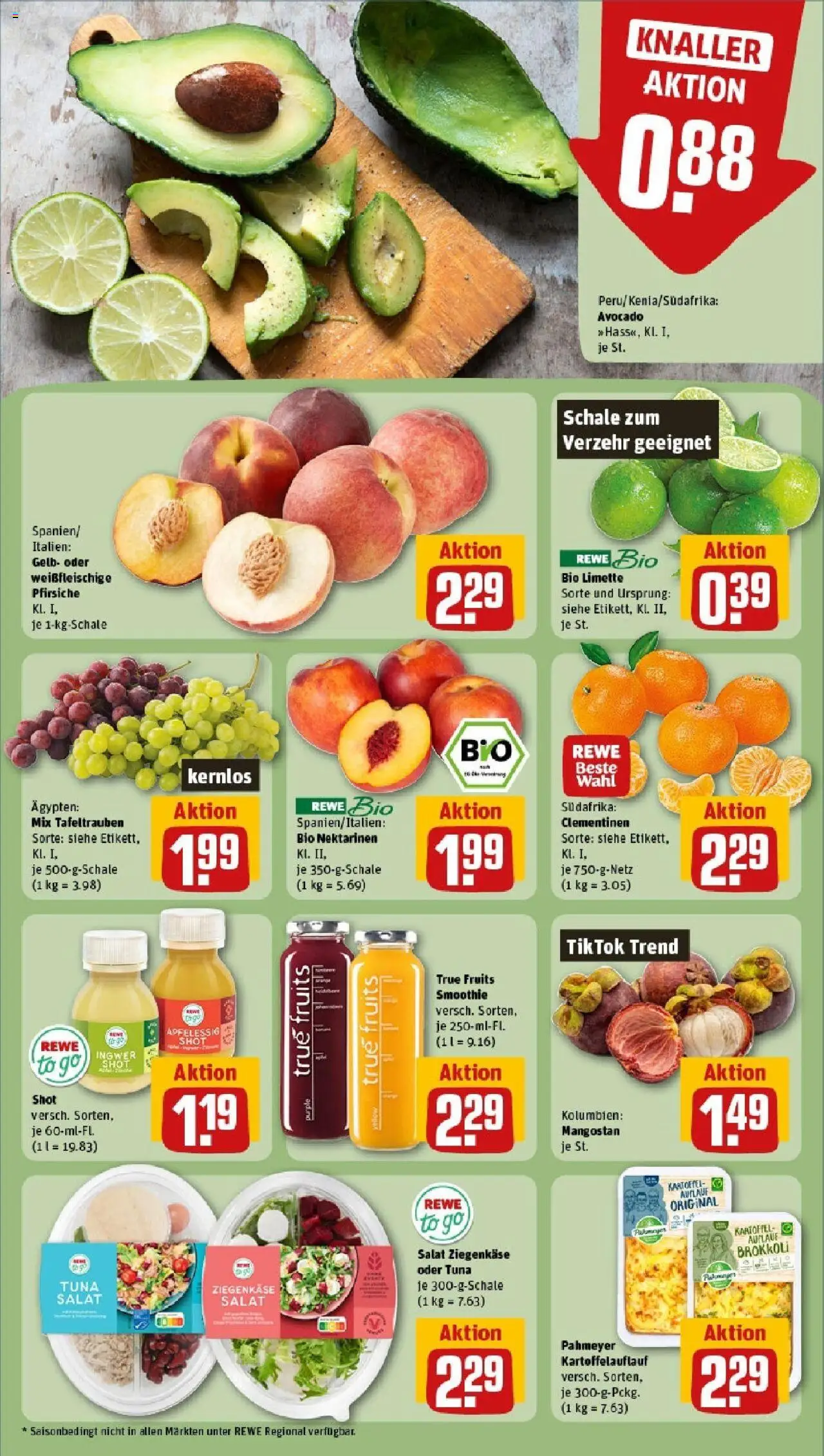 Rewe prospekt Lüdinghausen	 - gültig ab dem 15.06.2025 | Seite: 4 | Produkte: Ziegenkäse, Avocado, Limette, Salat