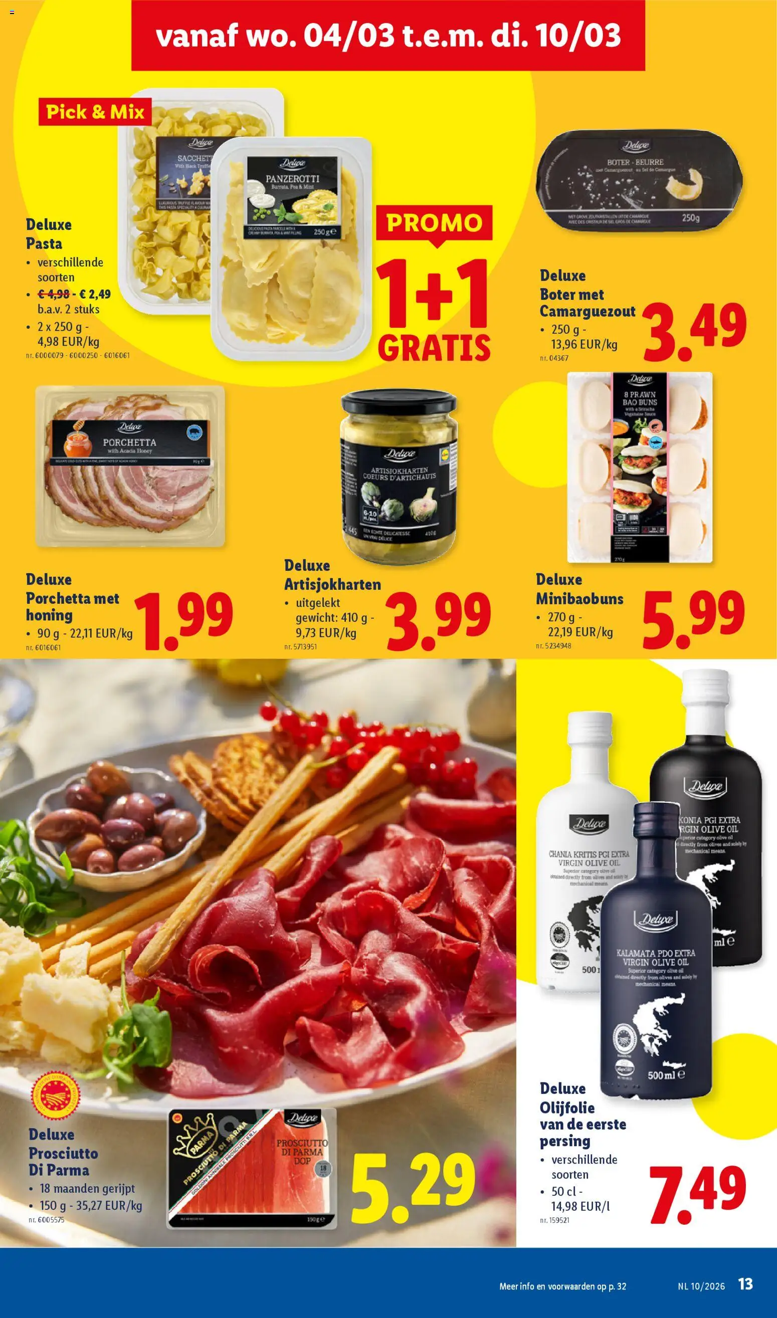 {H1} | Pagina: 13 | Producten: Olijfolie, Pasta, Gewicht, Boter