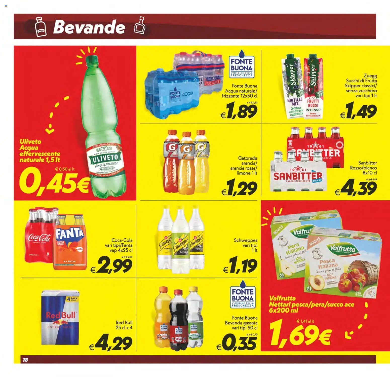Volantino SuperConveniente del 06.03.2026 | Pagina: 18 | Prodotti: Succo, Acqua, Limone, Pesca