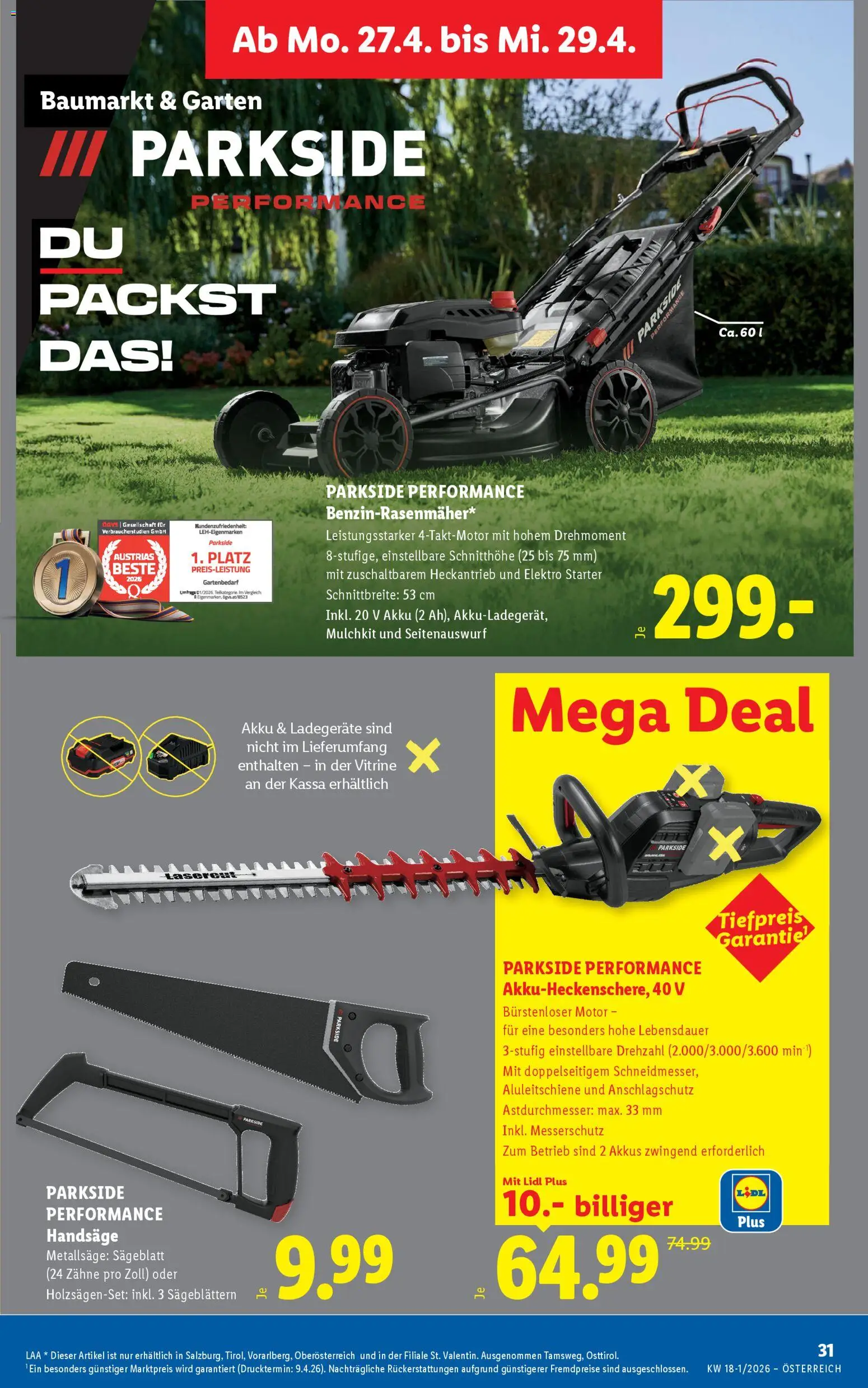 Lidl Flugblatt - Altenmarkt im Pongau, St. Johann im Pongau, Zell am See gültig ab 23.04.2026 | Seite: 36