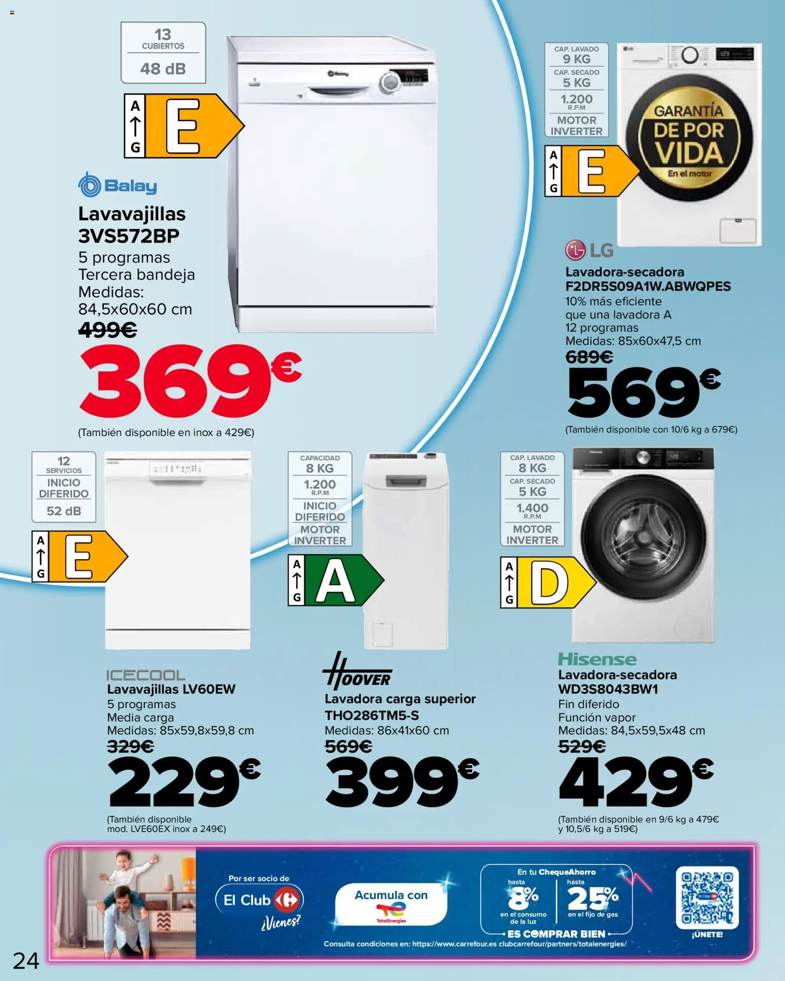 Carrefour Semana santa │ válido desde el 11.03.2026 | Página: 24 | Productos: Lavadora, Lavavajillas, Bandeja