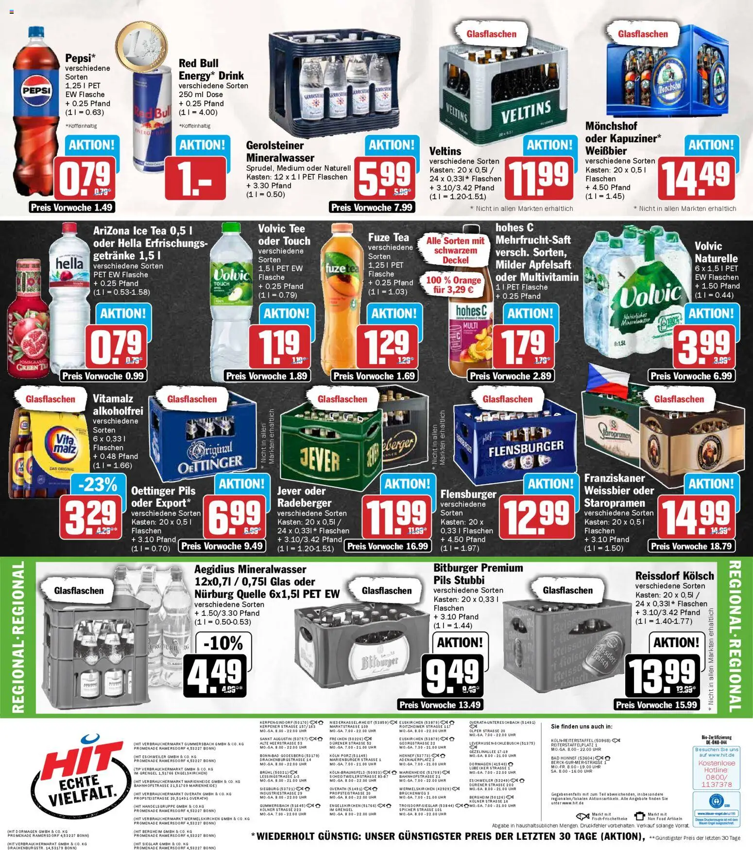 HIT Prospekt 	 – gültig ab 09.03.2026 | Seite: 19 | Produkte: Red bull, Oettinger, Hella, Hohes c