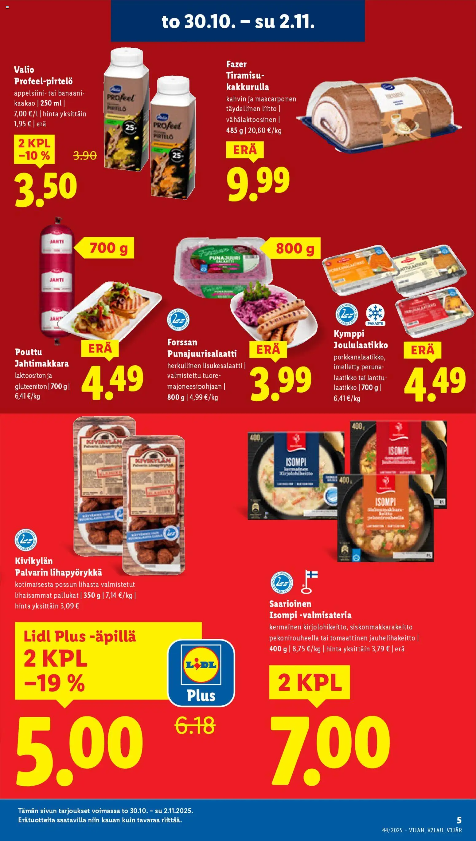 Lidl tarjoukset - Rovaniemi – voimassa 30.10.2025 alkaen | Sivu: 7 | Tuotteet: Laatikko, Peruna, Lanttu, Punajuurisalaatti