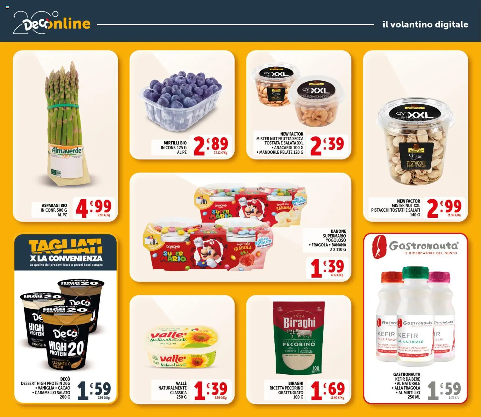 Volantino Decò del 21.04.2026 | Pagina: 22 | Prodotti: Yogurt, Mandorle, Mirtilli, Pistacchi