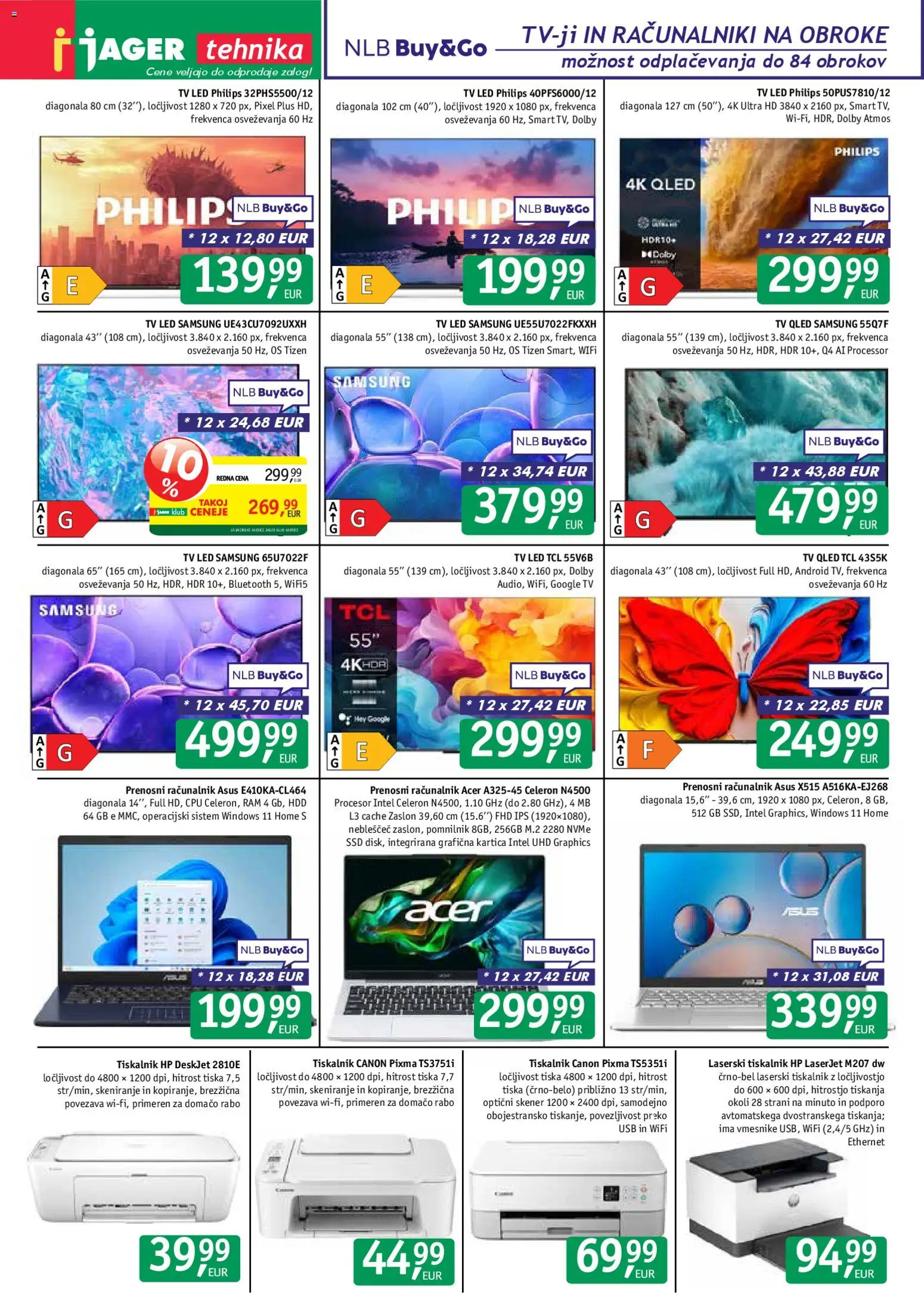 Novi Jager katalog ponudbe – veljaven od 19.11.2025 | Stran: 12 | Izdelki: Prenosni racunalnik, Racunalnik, Tv, Usb