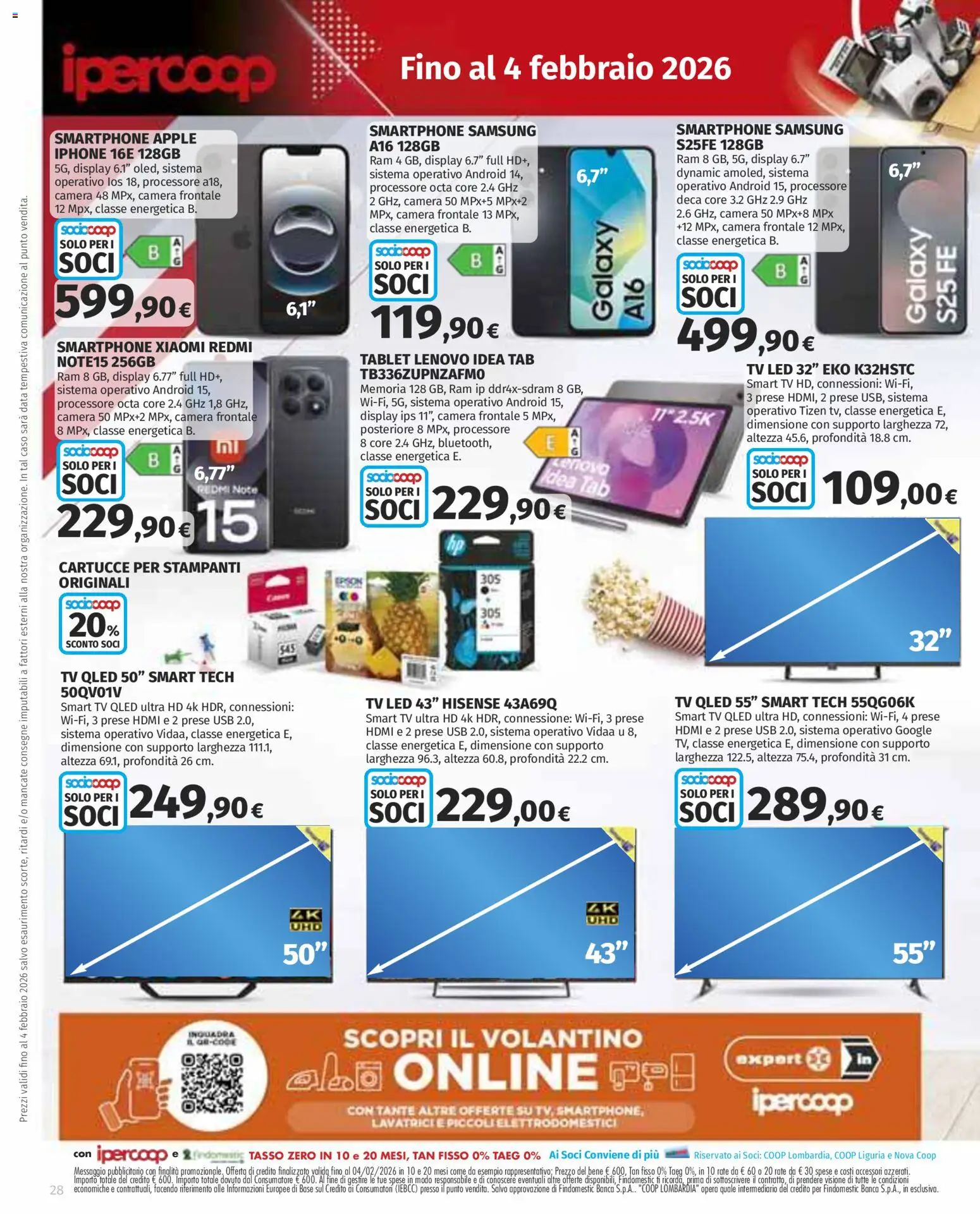 Volantino Ipercoop del 15.01.2026 | Pagina: 28 | Prodotti: Smartphone samsung, smart TV, Data, Samsung