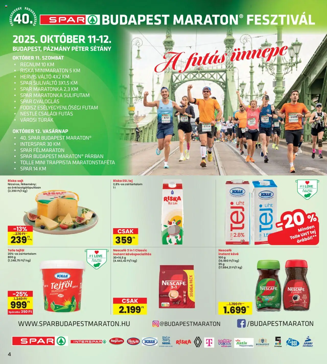 Interspar akciós ujság - amely érvényes a következő dátumtól: 25.09.2025 | Oldal: 4 | Termékek: Riska sajt, Tej, Sajt, Tejföl