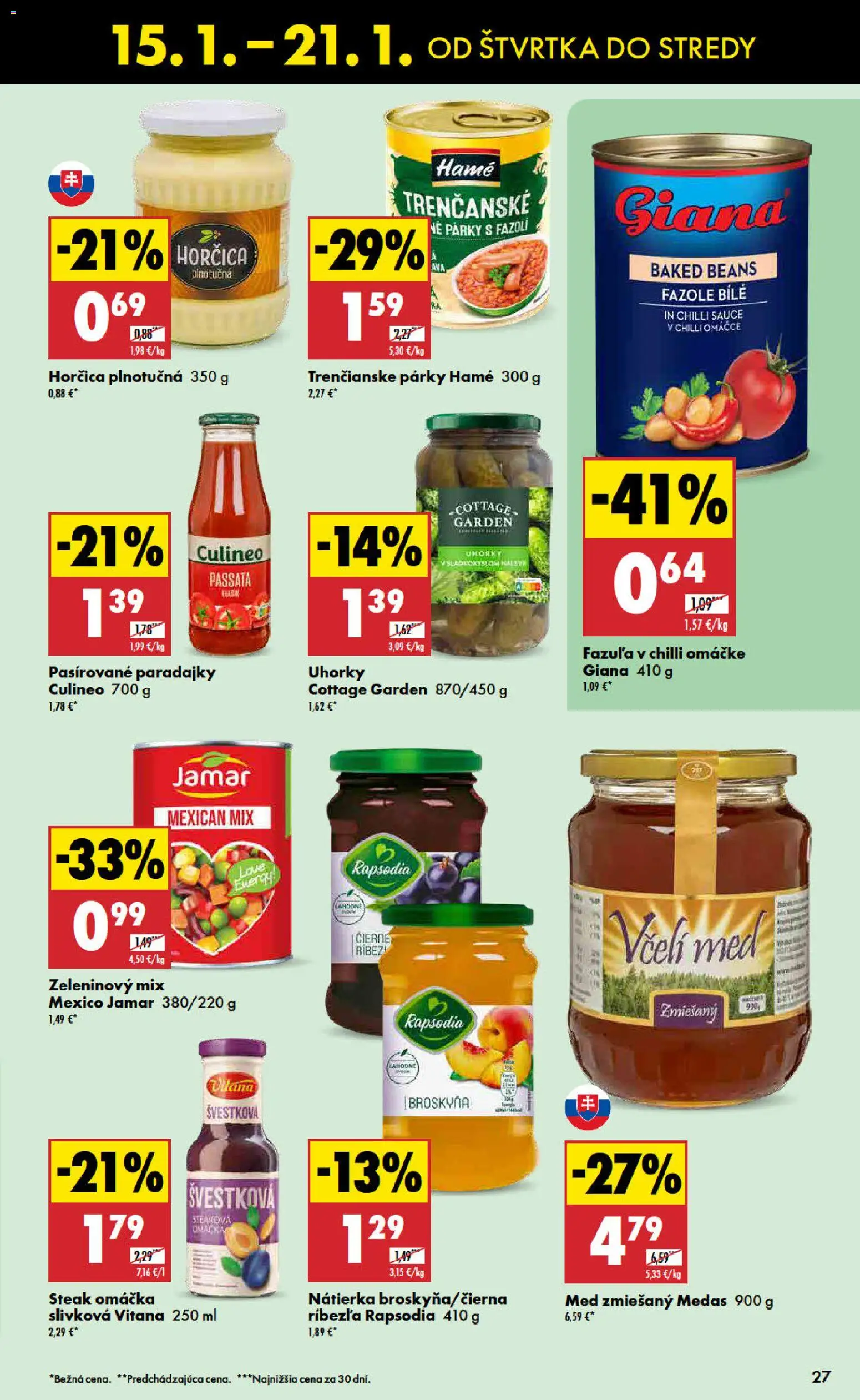 Nové Biedronka akcie – leták je platný od 15.01.2026 | Strana: 27 | Produkty: Chilli, Párky, Steak, Med