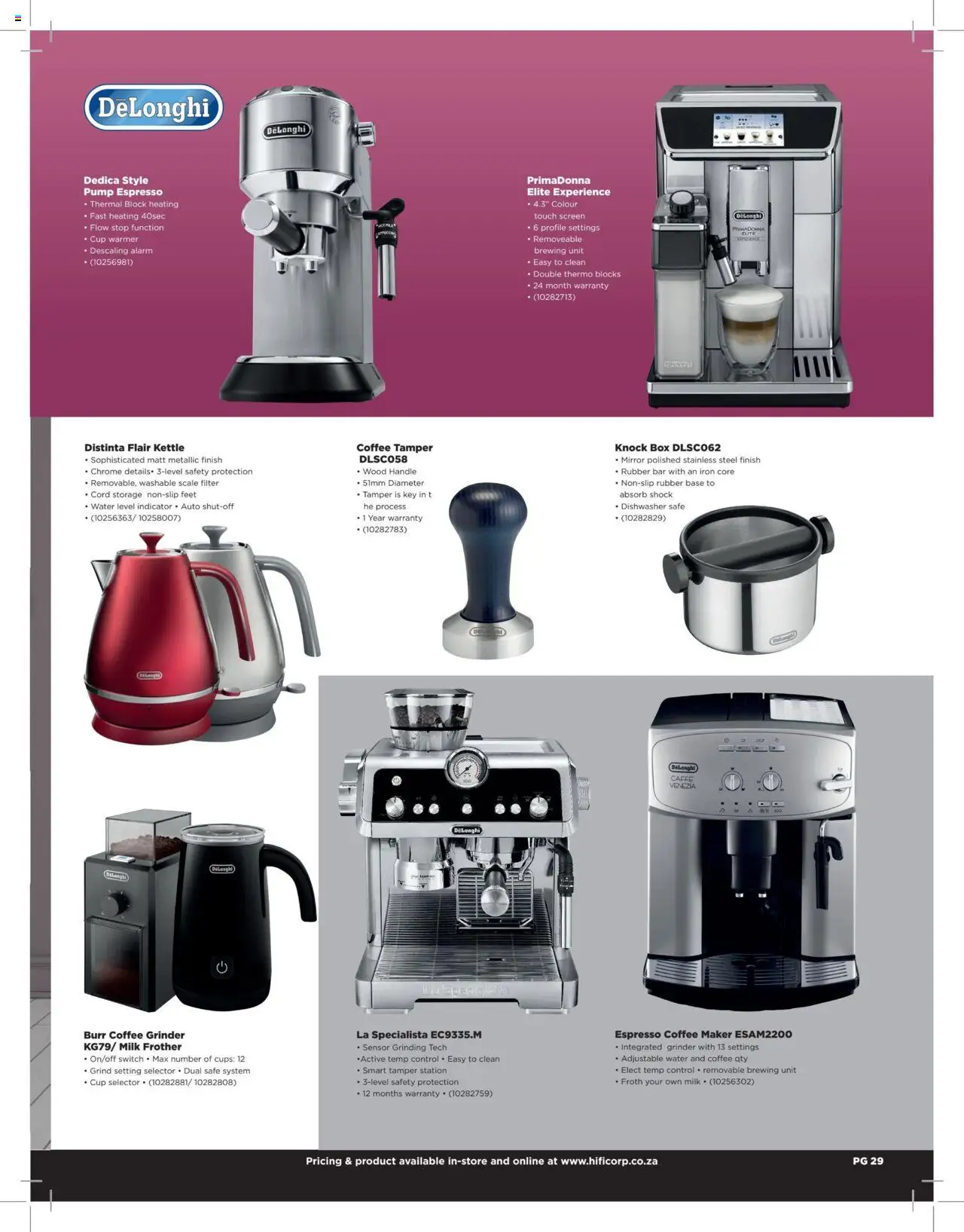 New HiFi Corp catalogue – valid from 12.02.2024 | Page: 29 | Products: Iron, Box, Coffee grinder, Coffee