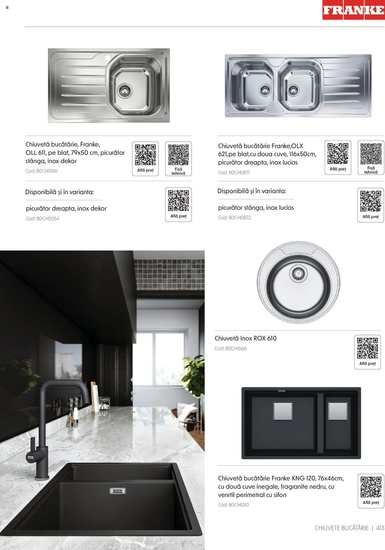 Catalog Romstal – valabil de la 25.11.2024 | Pagină: 413 | Produse: Bucătărie, Chiuvetă