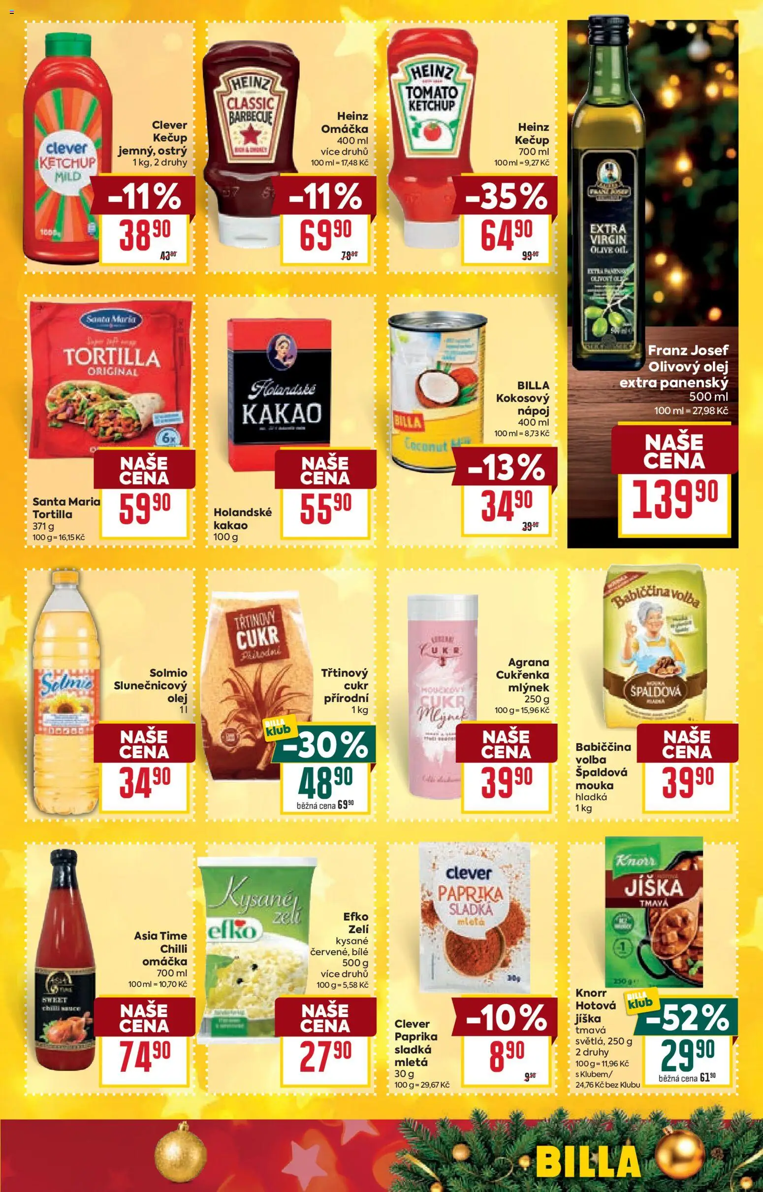 Billa Velký leták od 17.12.2025 | Strana: 31 | Produkty: Jíška, Cukřenka, Olej, Kečup