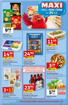 Pogląd oferty "Auchan Gazetka" - ważna od 15.01.2026 | Strona: 3 | Produkty: Kiełbasa, Papryka, Ser, Cheddar