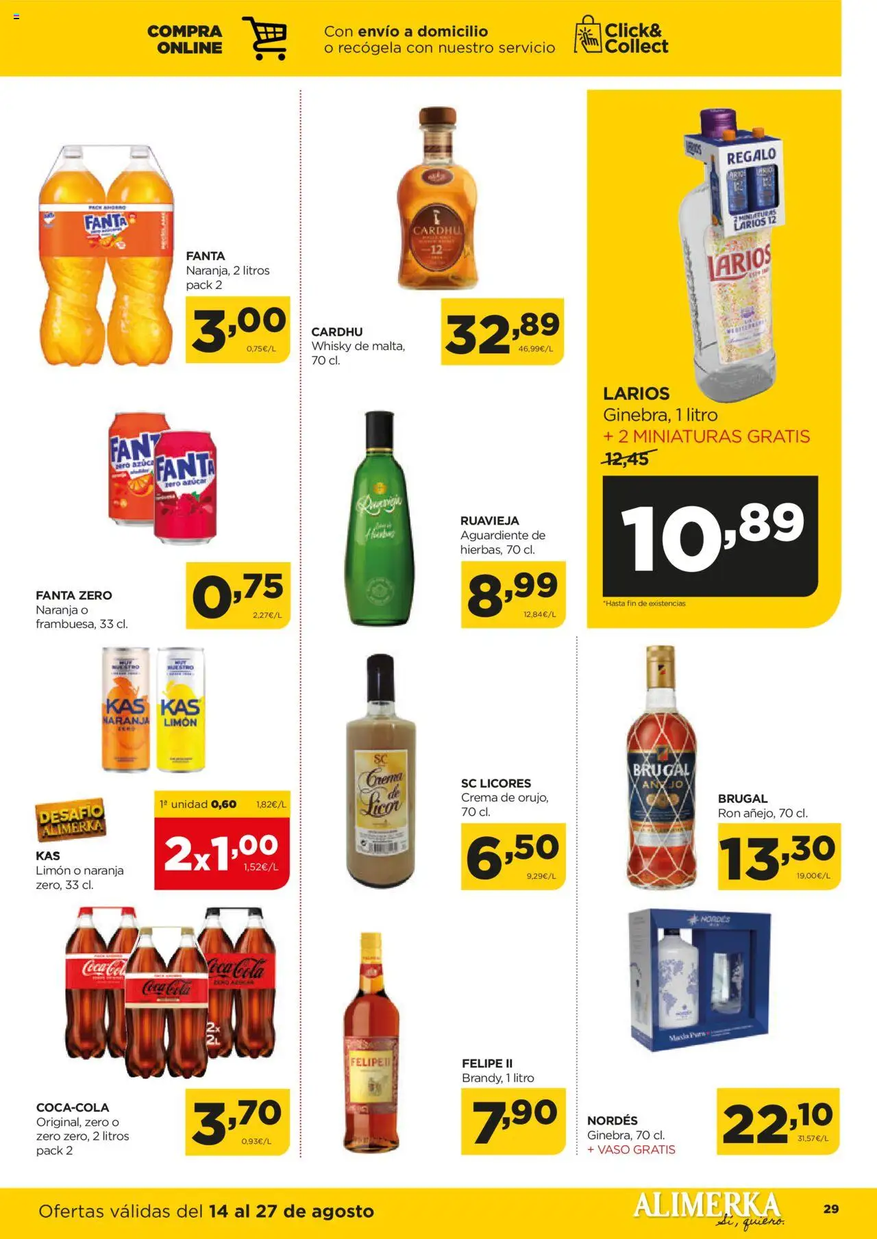 Alimerka folleto Castilla y León │ válido desde el 14.08.2025 | Página: 32 | Productos: Ron, Crema, Whisky