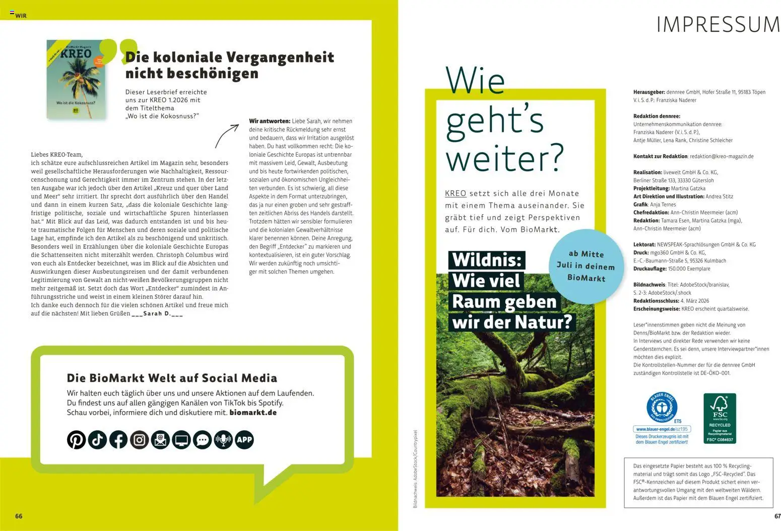 Denns BioMarkt KREO Magazin gültig ab 16.04.2026 | Seite: 34