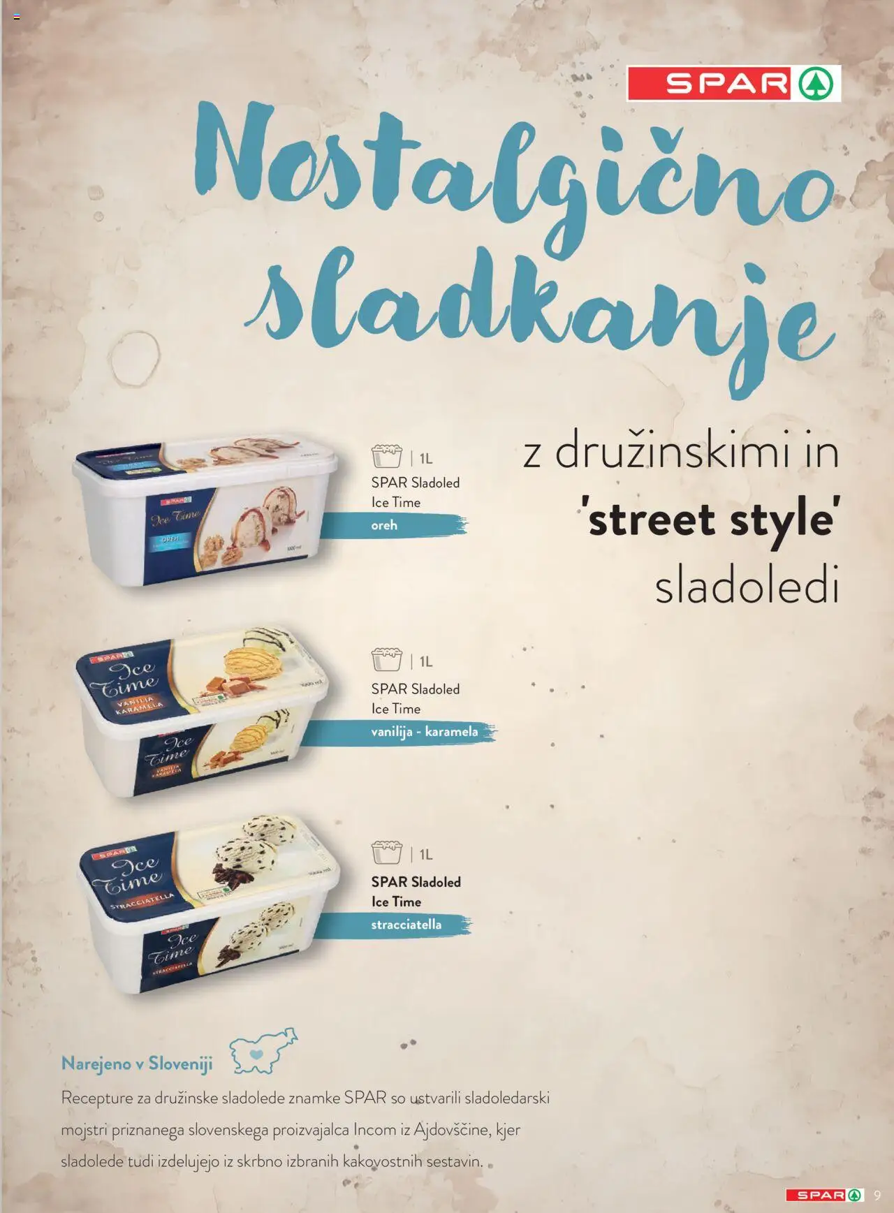 Spar katalog sladoleti │ velja od 14.04.2025 | Stran: 9 | Izdelki: Sladoled