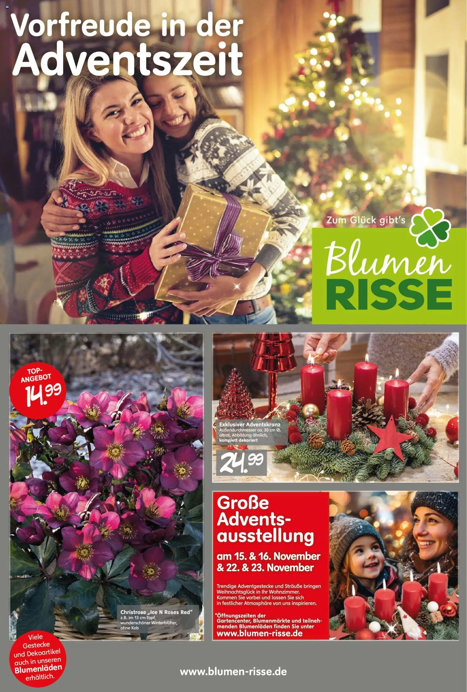 Blumen Risse Prospekt Blumenmärkte – gültig ab 13.11.2025 | Seite: 1 | Produkte: Top, Blumen