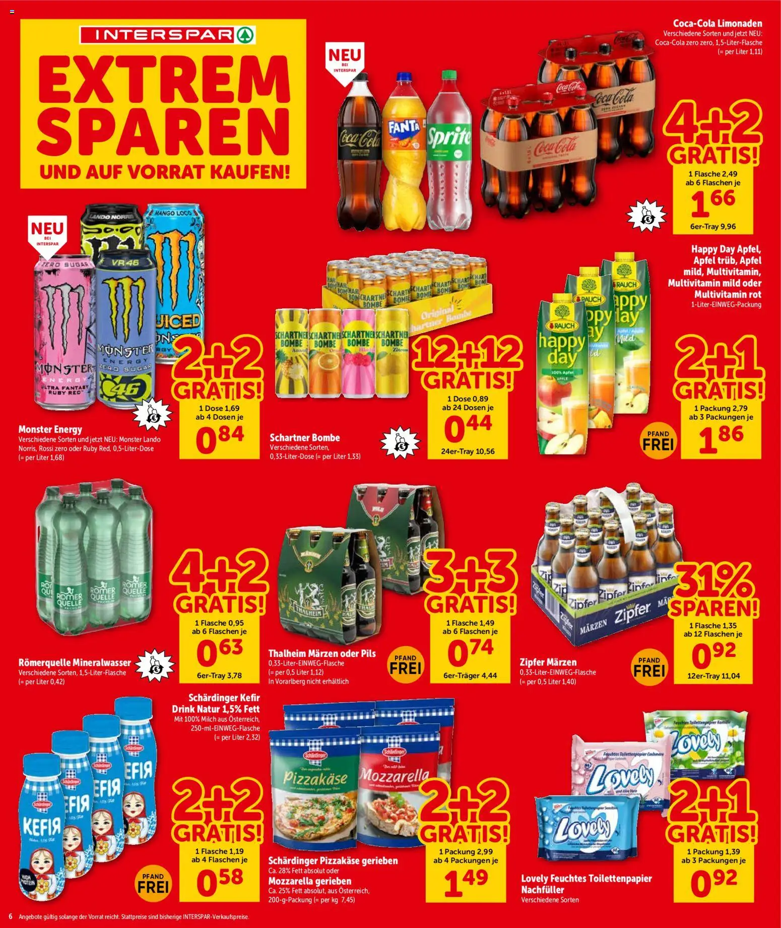 Interspar Flugblatt - Salzburg gültig ab 23.04.2026 | Seite: 6 | Produkte: Mango, Milch, Äpfel, Papier blanc