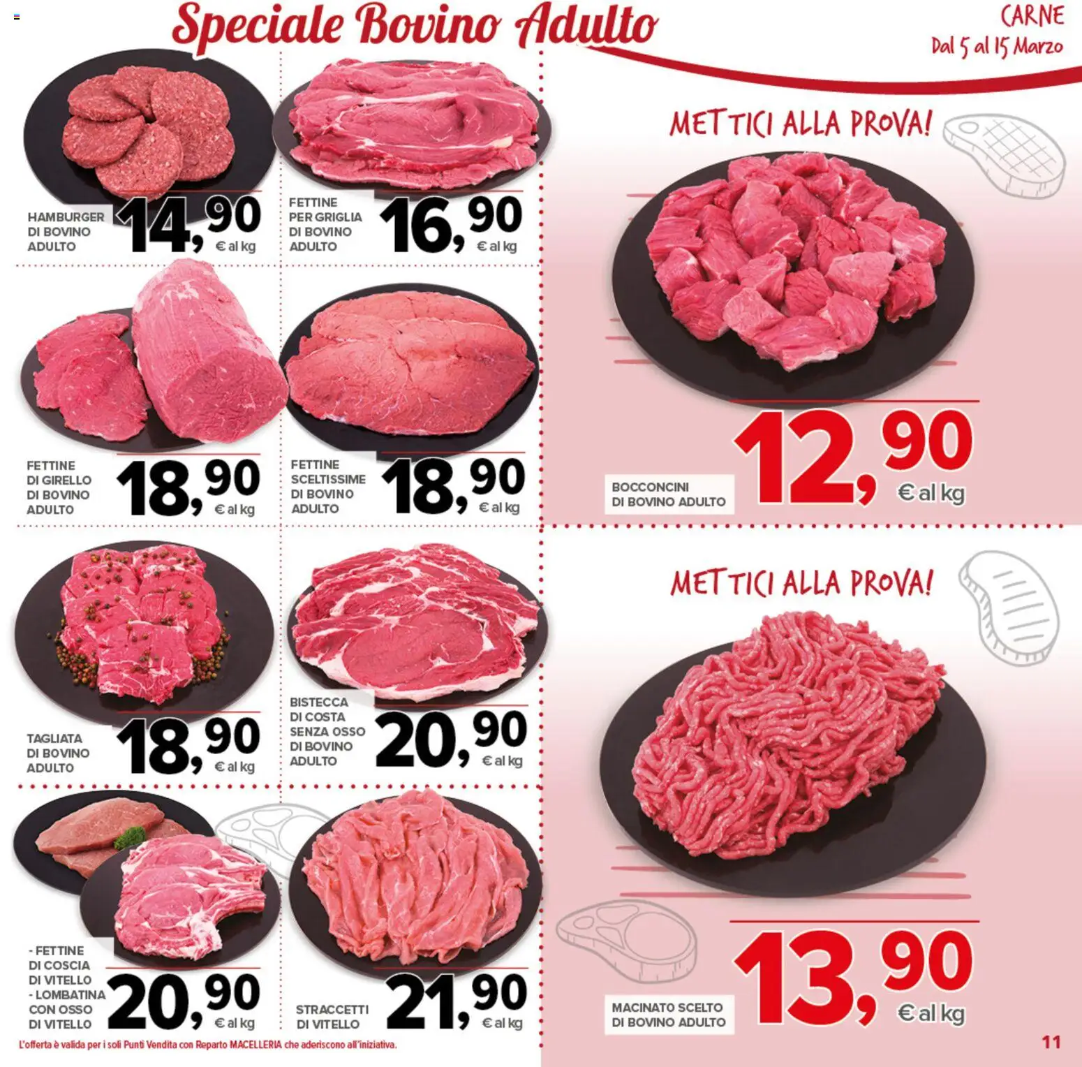 Volantino Todis del 05.03.2026 | Pagina: 11 | Prodotti: Girello, Griglia, Hamburger, Macinato