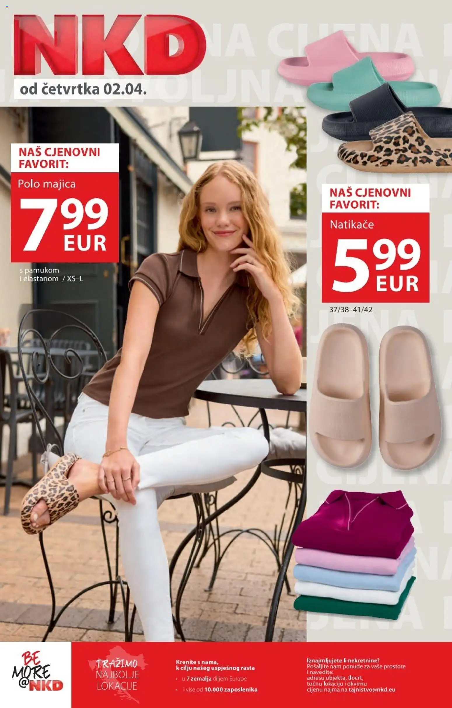 NKD katalog | vrijedi od 02.04.2026 | Stranica: 12 | Proizvodi: Natikače, Majica