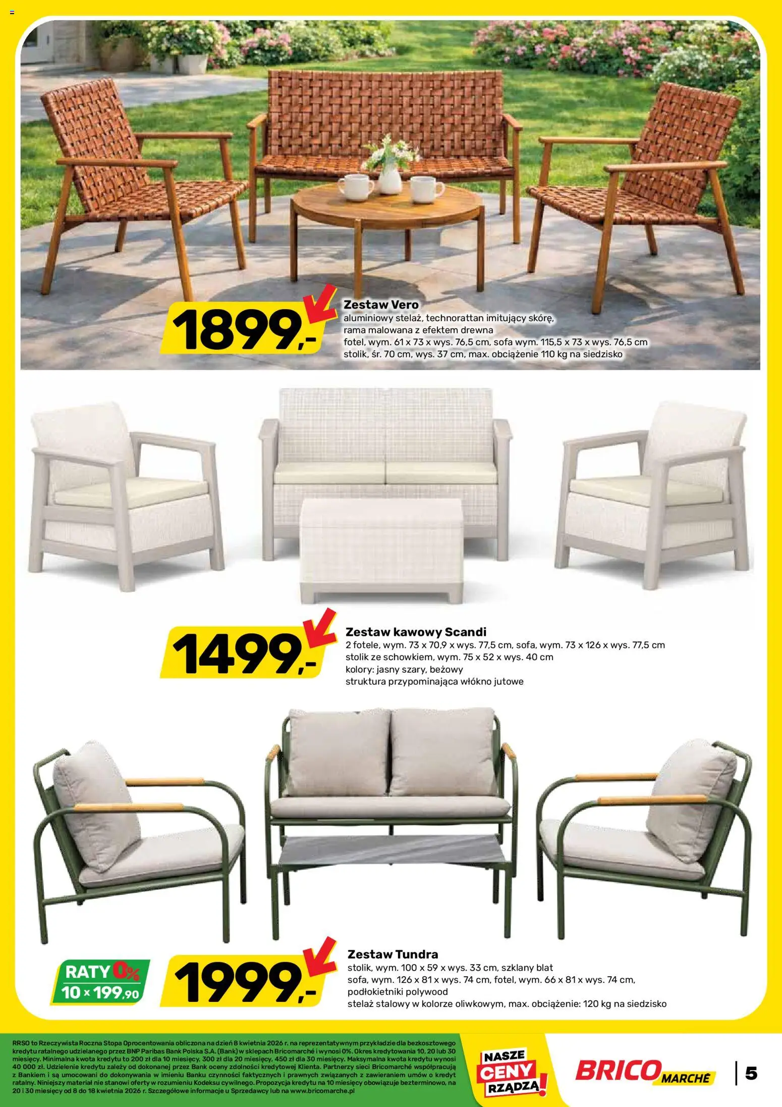 Brico Marché gazetka od 08.04.2026 | Strona: 5 | Produkty: Sofa