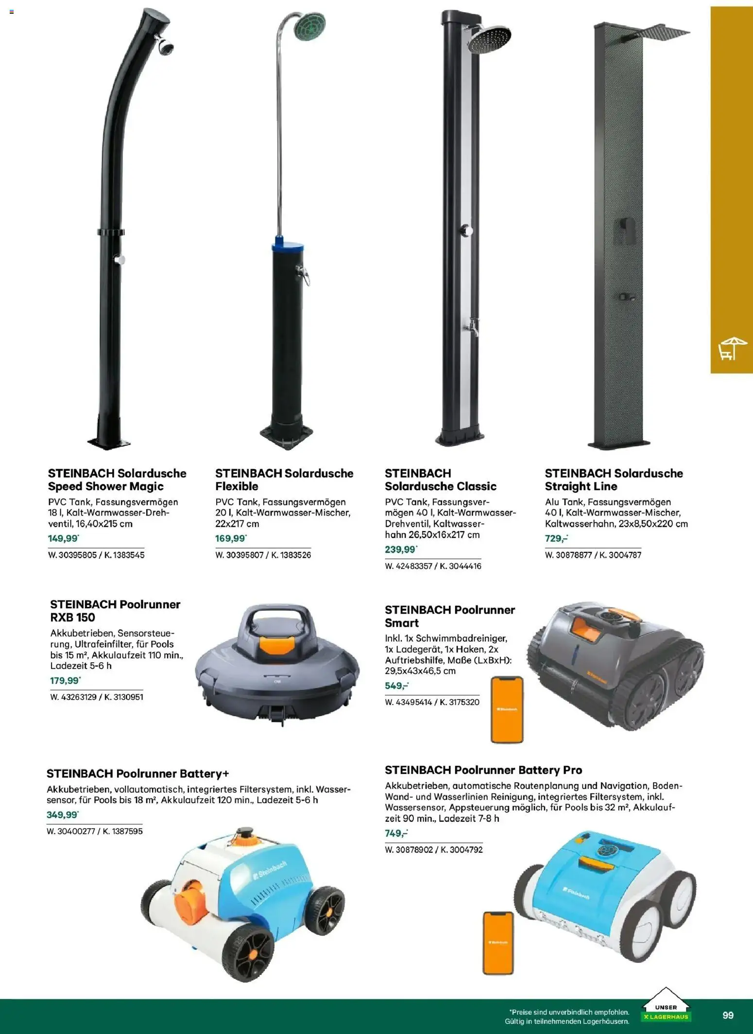 Lagerhaus Garten & Freizeit Katalog 2026 - Schweiggers, Bad Aussee  gültig ab 01.03.2026 | Seite: 99 | Produkte: Wasser