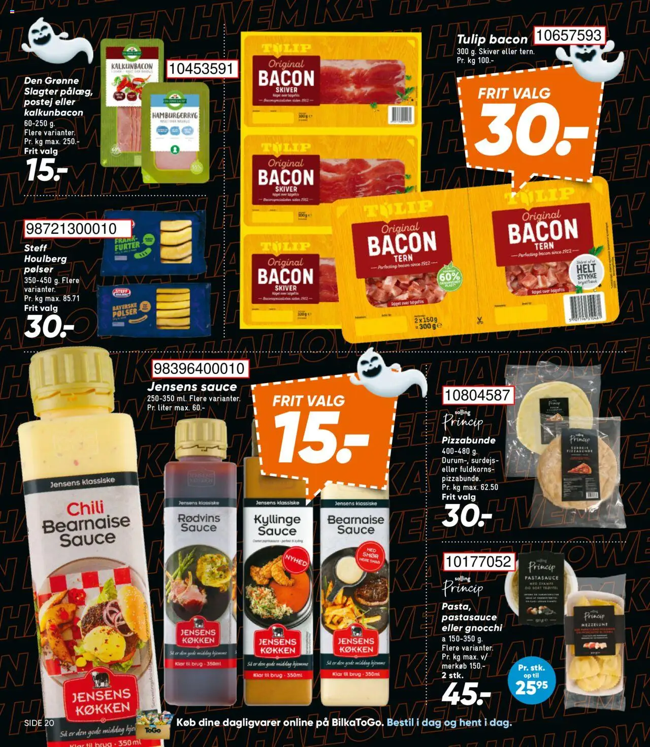 Bilka tilbudsavis – gyldig fra 17.10.2025 | Side: 29 | Produkter: Svampe, Bacon, Hamburgerryg, Pastasauce