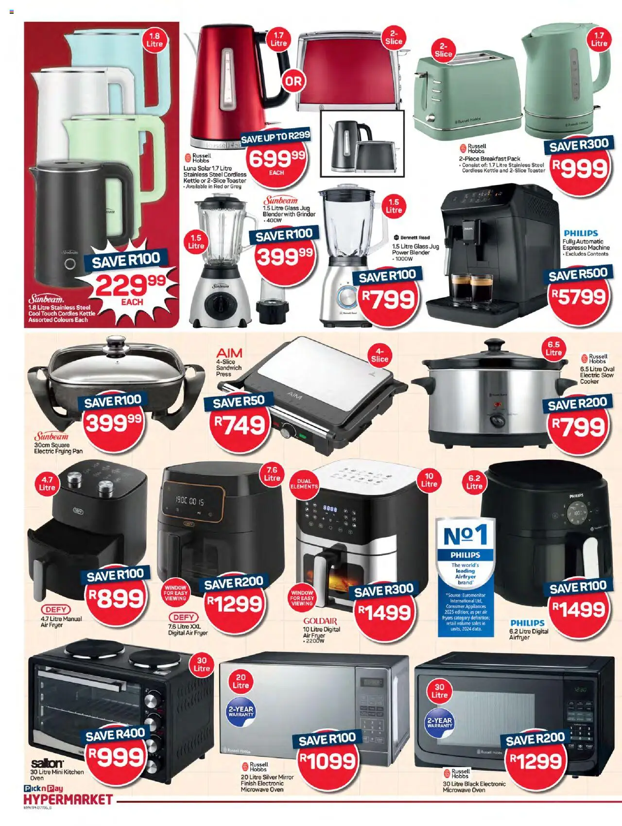 Pick n Pay Specials │ valid from 23.06.2025 | Page: 6 | Products: Oven, Kettle, Press, Air fryer