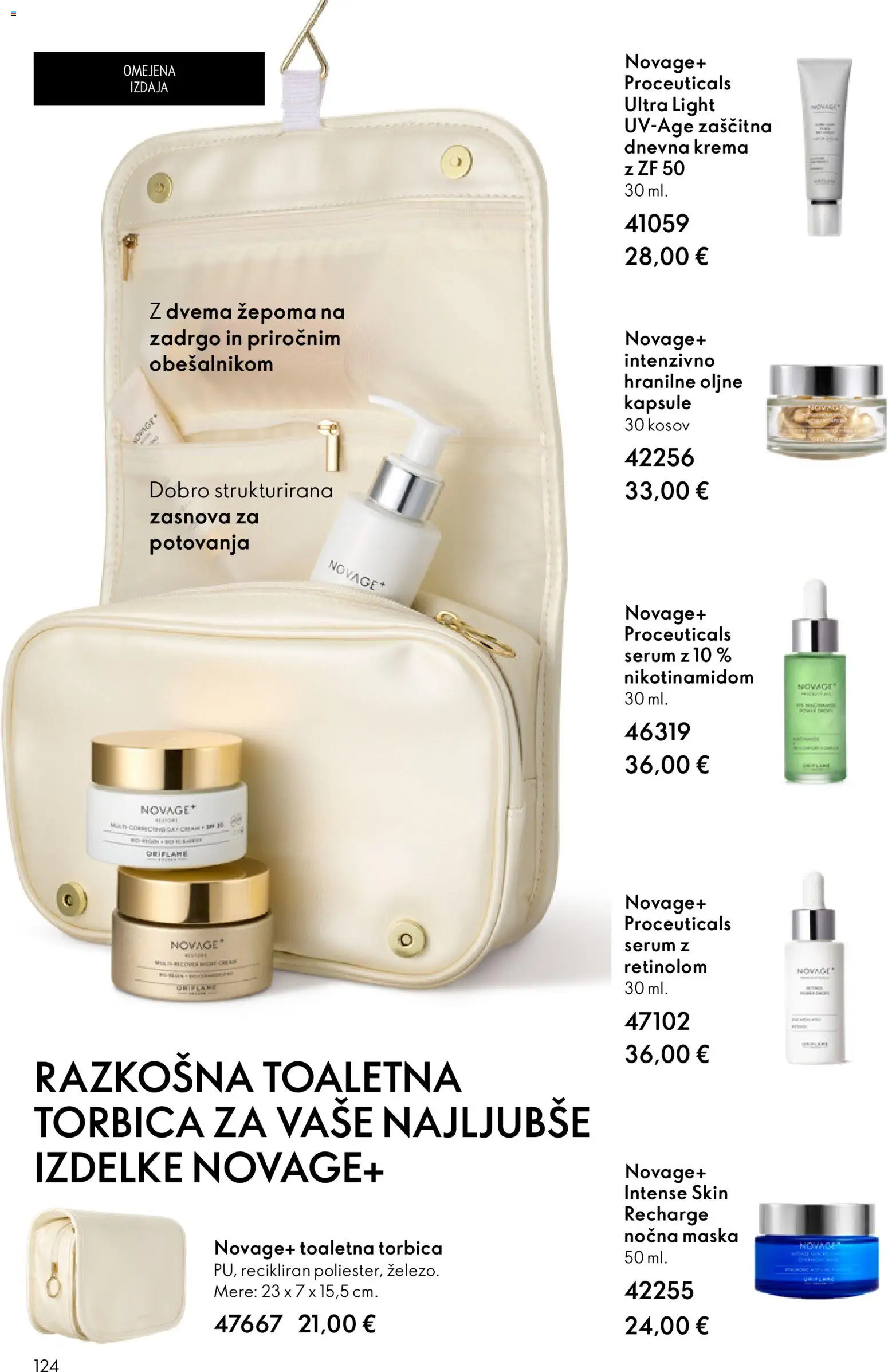 Novi Oriflame katalog ponudbe – veljaven od 18.02.2026 | Stran: 124 | Izdelki: Toaletna torbica, Krema, Maska, Torbica