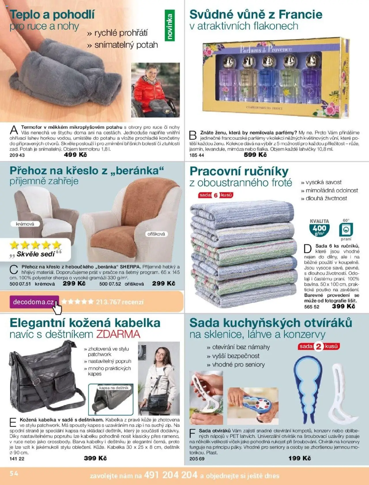 Decodoma katalog Podzim 2025 od 25.08.2025 | Strana: 54 | Produkty: Deštník, Parfémy, Otvírák, Kabelky
