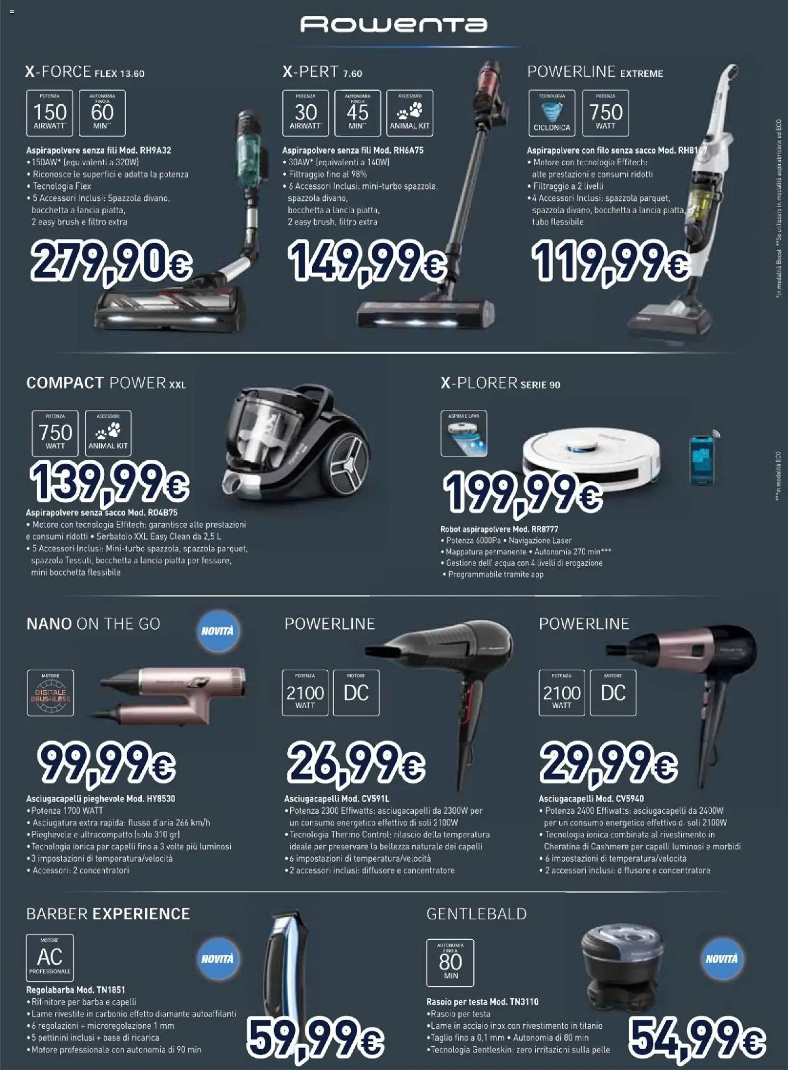 Volantino Unieuro del 29.12.2025 | Pagina: 34 | Prodotti: Aspirapolvere senza fili, Acqua, Tubo, Navigazione