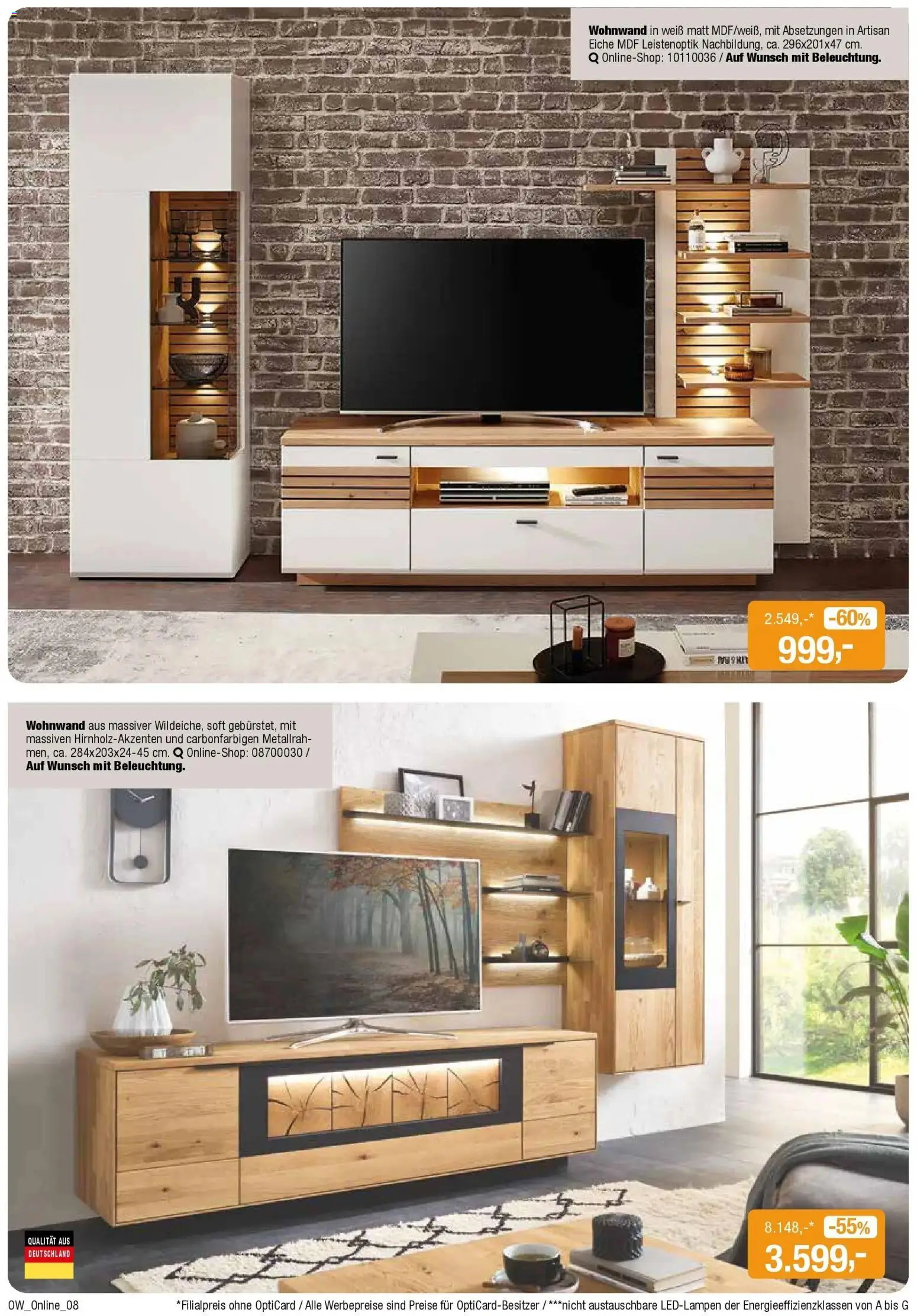 Angebote - Dein trendiges Möbelhaus – gültig ab 21.03.2026 | Seite: 8 | Produkte: Wohnwand