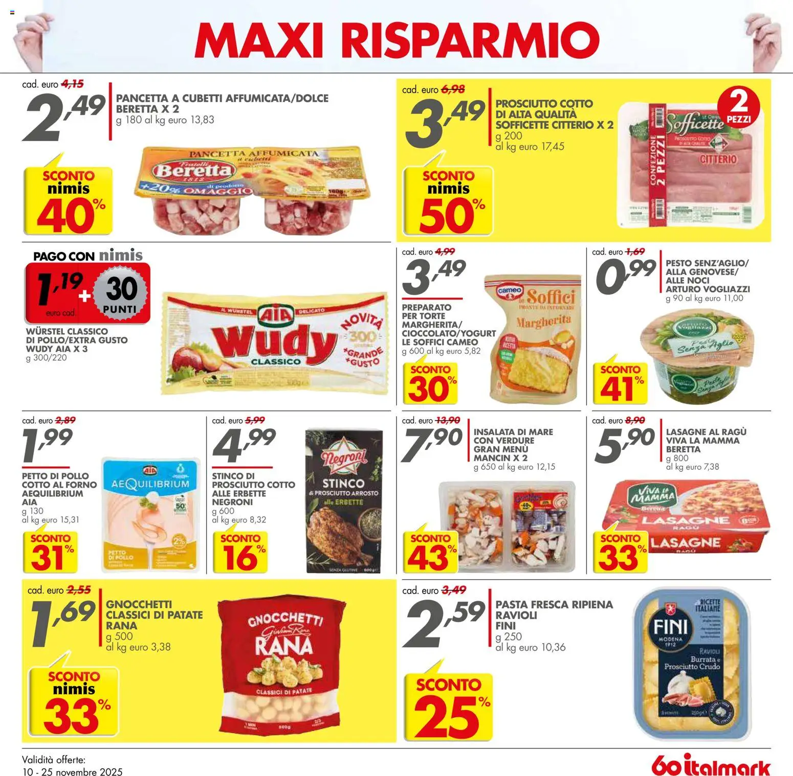 Volantino Italmark del 10.11.2025 | Pagina: 15 | Prodotti: Insalata, Verdure, Ravioli, Forno