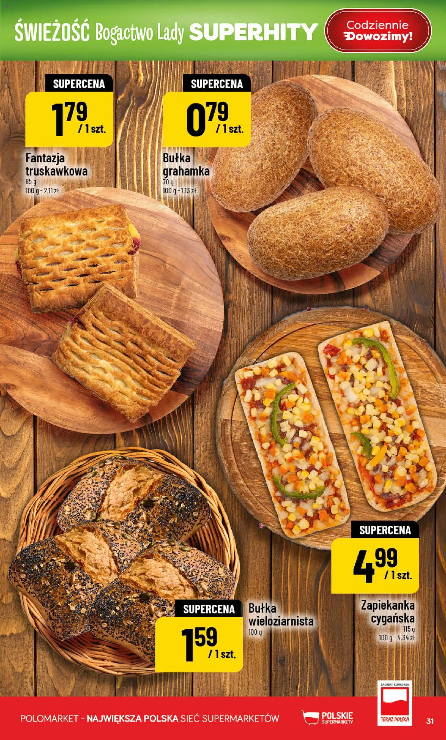 POLOmarket gazetka od 15.04.2026 | Strona: 31 | Produkty: Zapiekanka, Bułka