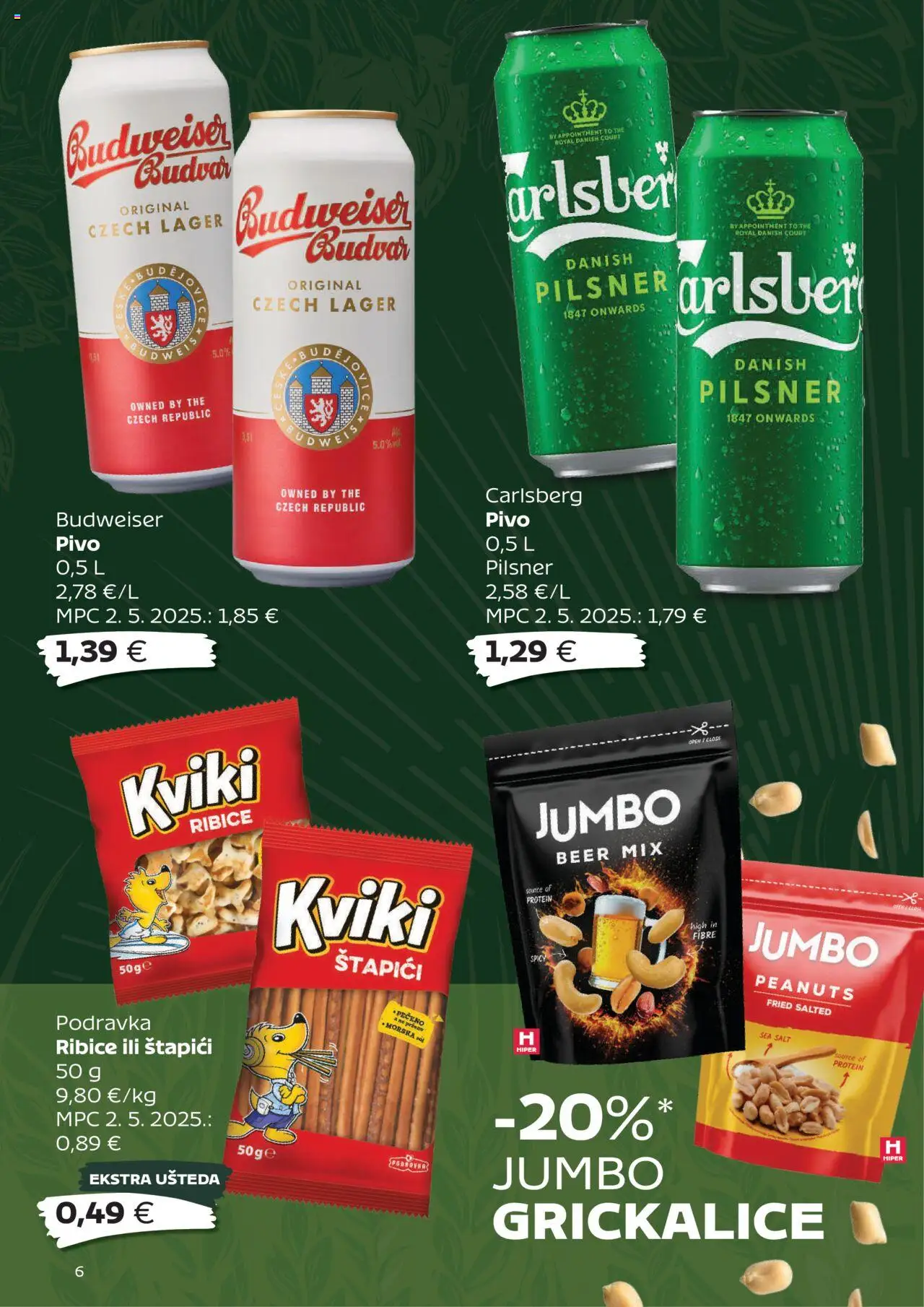 Tommy katalog | vrijedi od 15.09.2025 | Stranica: 6 | Proizvodi: Podravka, Pivo, Štapići
