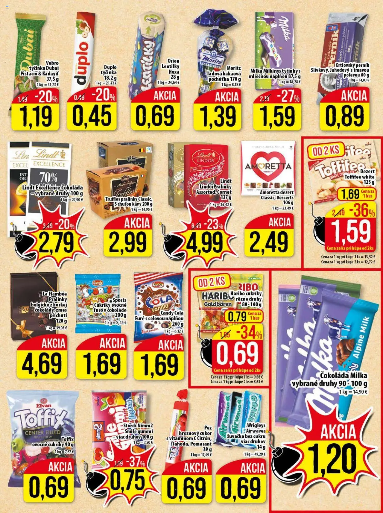 Klas leták │ platný od 21.07.2025 | Strana: 9 | Produkty: Lindor, Lindt, Toffifee, Cola