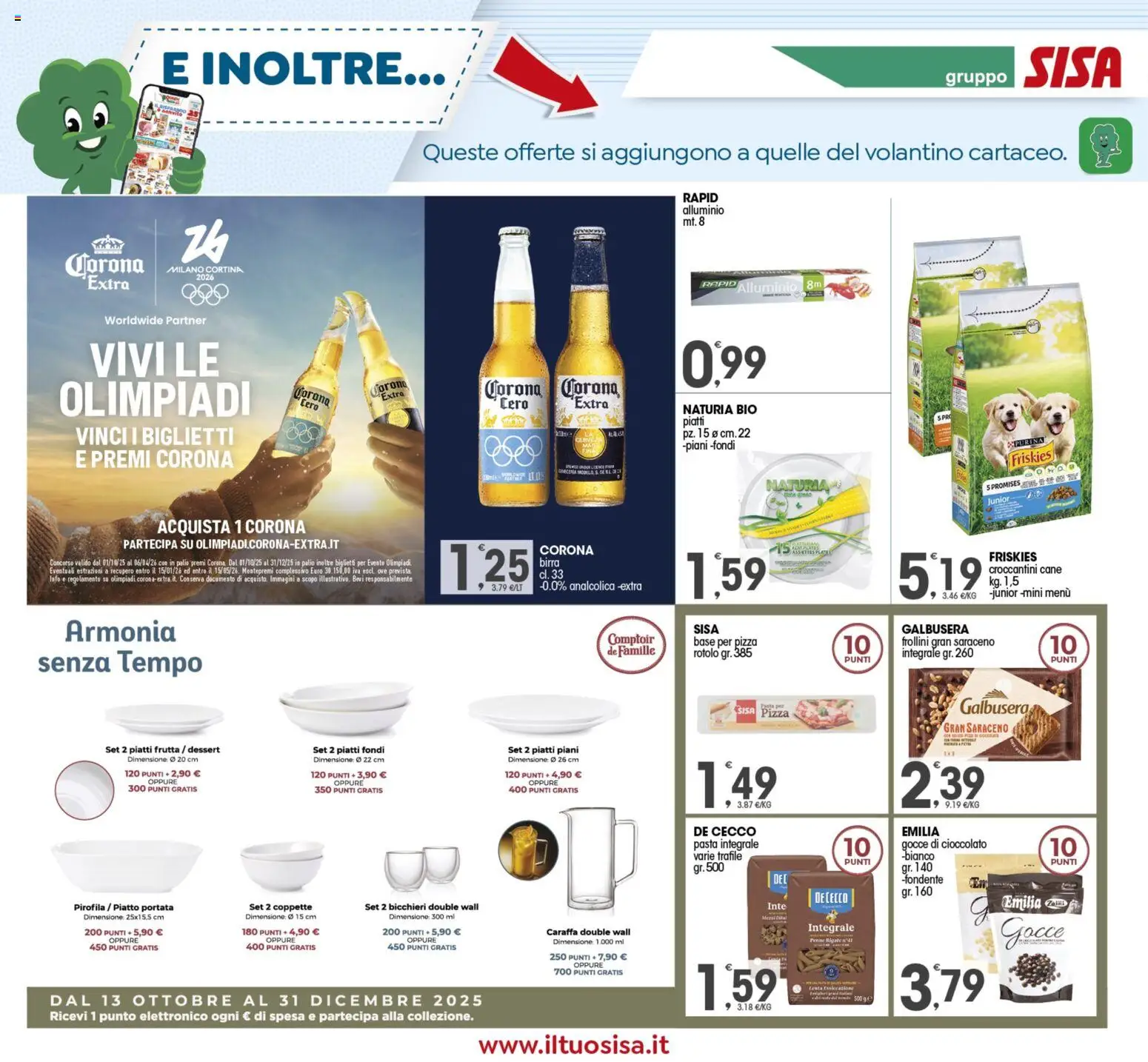 Volantino SISA del 14.11.2025 | Pagina: 15 | Prodotti: Pizza, Alluminio, Frollini, Penne