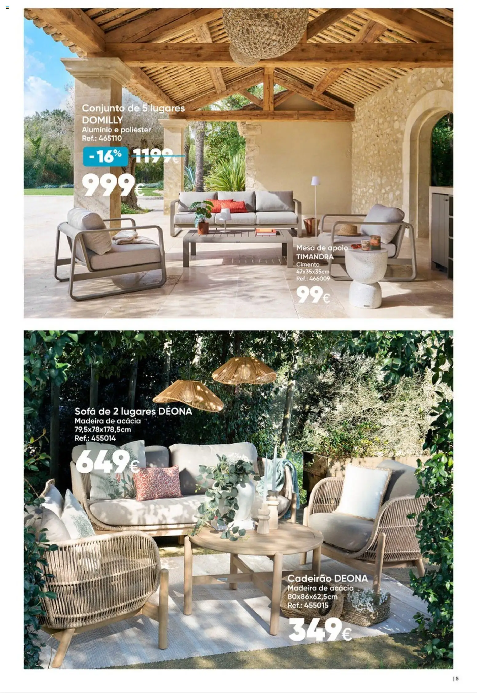 Hôma Catálogo │ válido de 10.04.2026 | Página: 5 | Produtos: Sofá, Mesa, Cimento