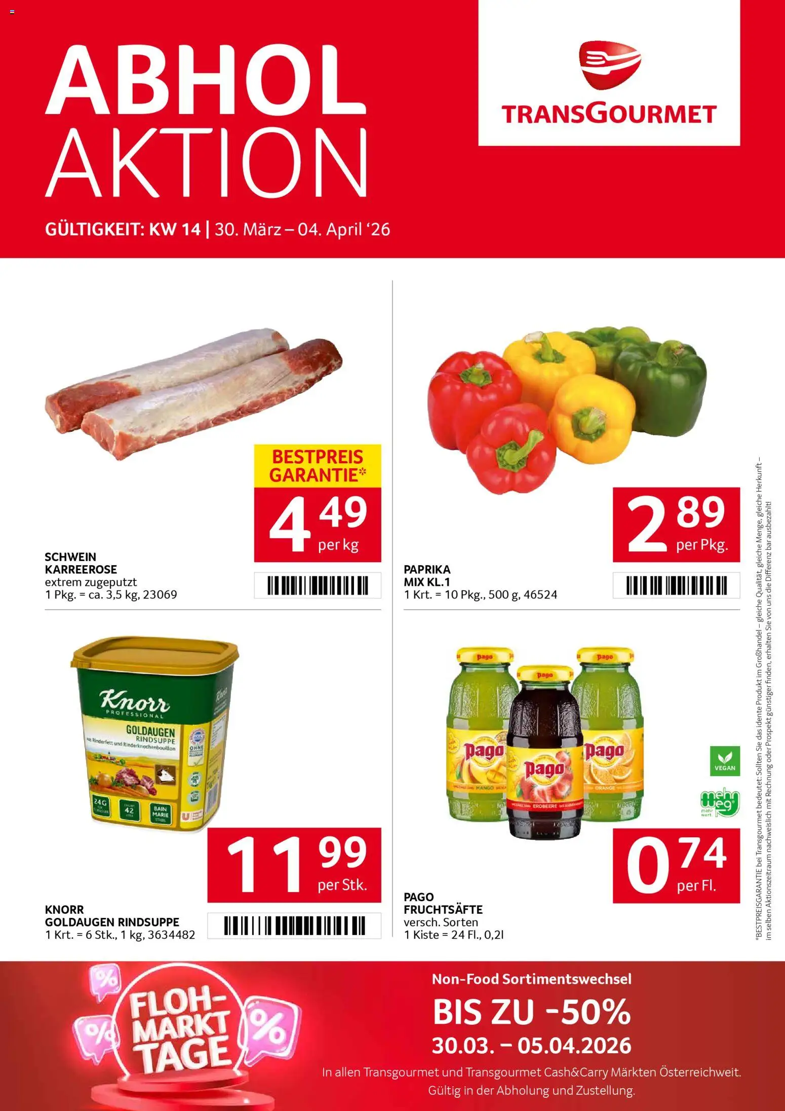 Transgourmet Flugblatt gültig ab 30.03.2026 | Seite: 1 | Produkte: Mango