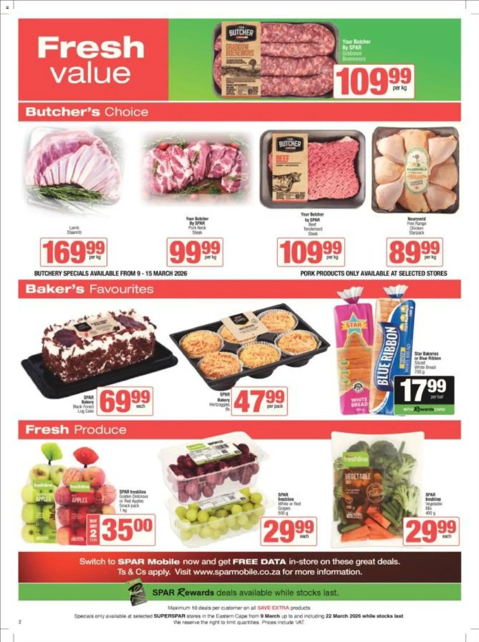 New Superspar catalogue – valid from 09.03.2026 | Page: 8 | Products: Data, Apples, Switch, Beef
