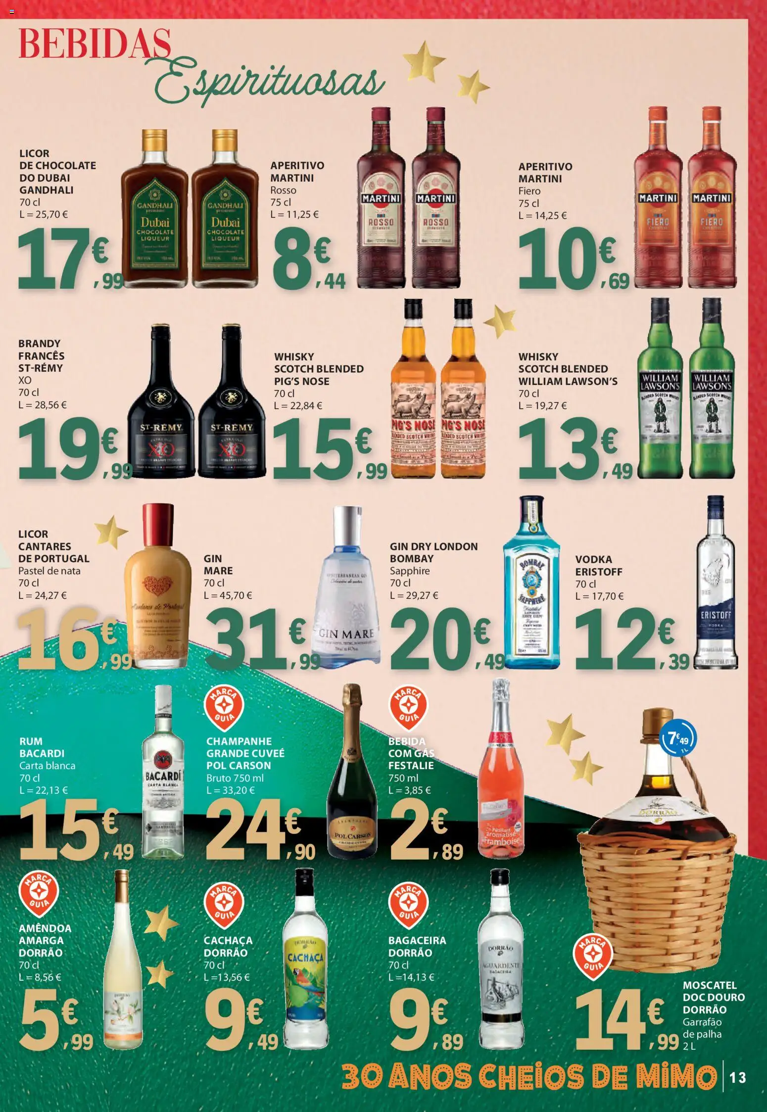 E.Leclerc - Folheto Presentes de Natal │ válido de 02.12.2025 | Página: 13 | Produtos: Whisky, Nata, Gin, Vodka