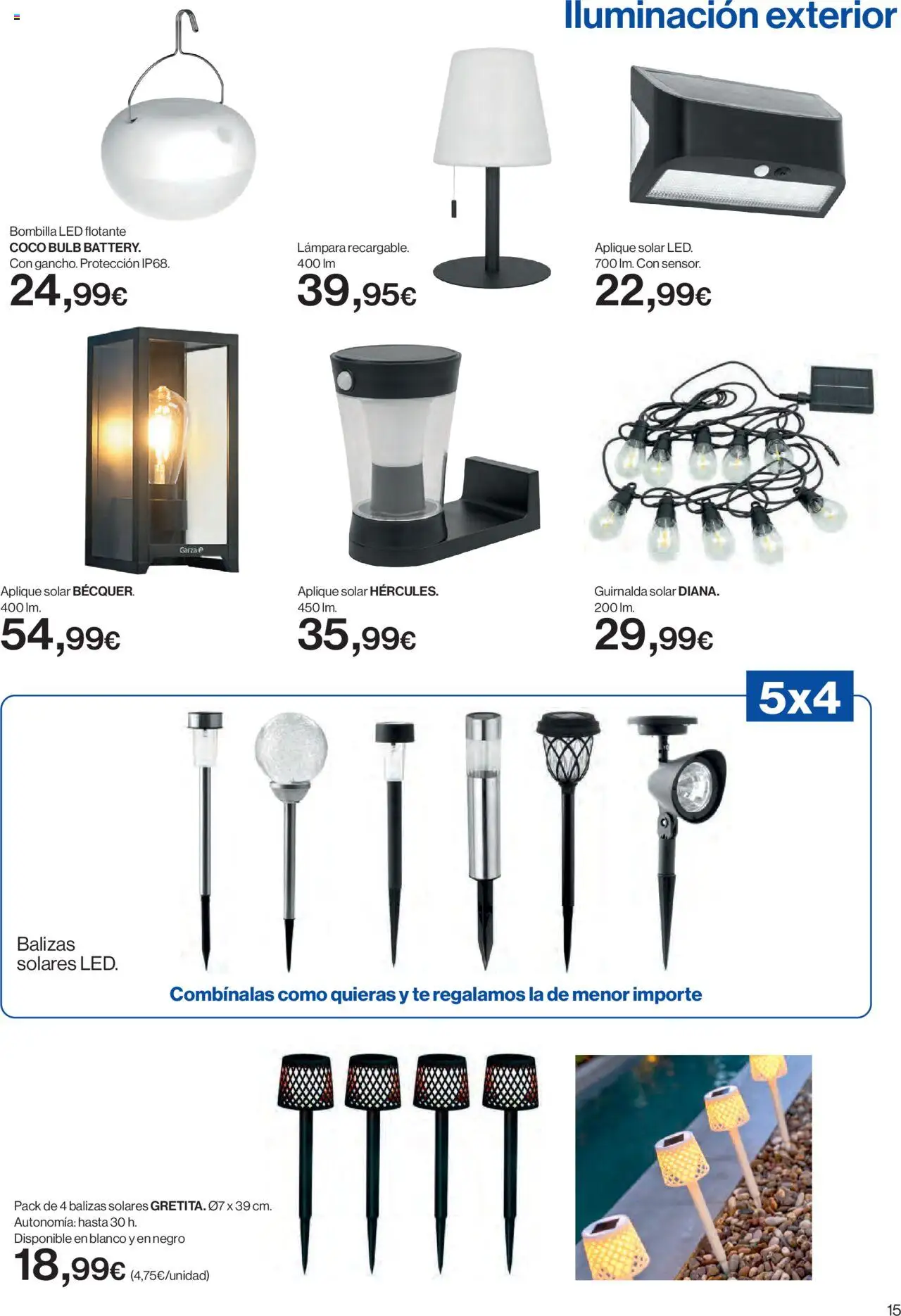 Hipercor catálogo │ válido desde el 05.05.2025 | Página: 15 | Productos: Τυρόπιτα, Bombilla, Galette de chaise, Lámpara