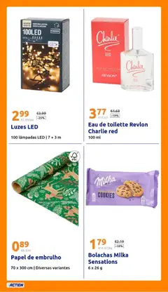Pré-visualização Action - Action PT week 49 2025 válido de 03.12.2025 | Página: 20 | Produtos: Bolachas milka, Bolachas, Eau de toilette, Lâmpadas