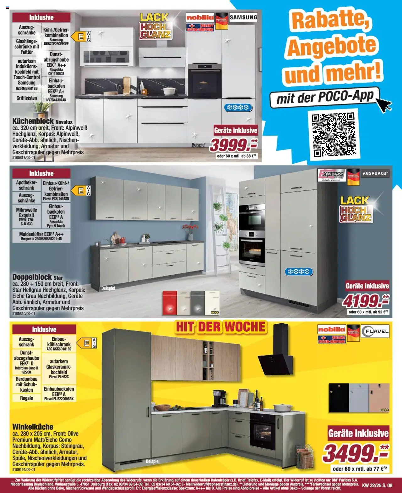 Poco Prospekt 	 - gültig ab dem 02.08.2025 | Seite: 9 | Produkte: Geschirrspüler, Kühlschrank, Armatur, Samsung