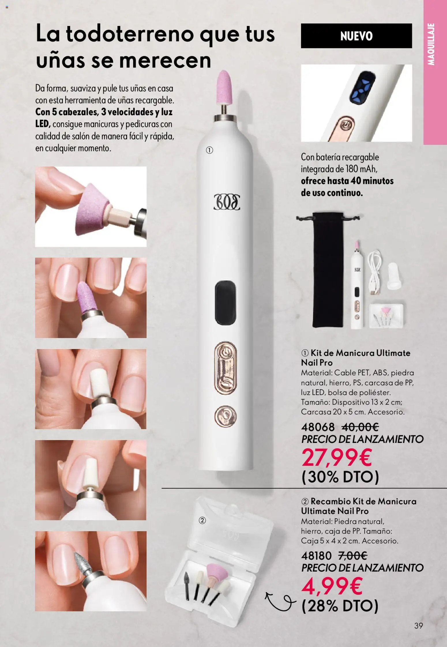 Oriflame - Catálogo Campaña 6 │ válido desde el 22.04.2026 | Página: 39 | Productos: Maquillaje, Cable, Bolsa, Batería
