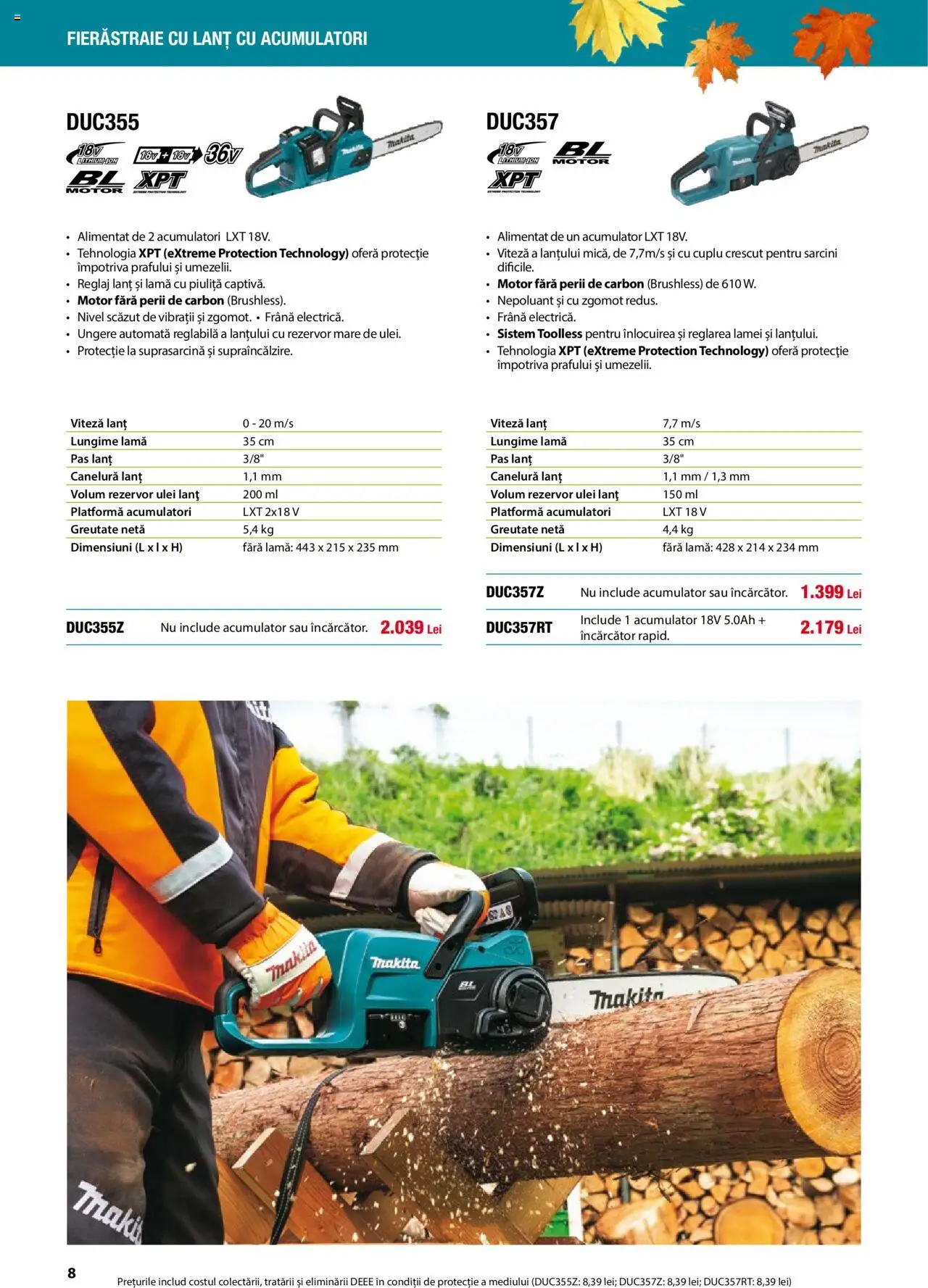 Noul catalog Makita – valabil de la 01.09.2025 | Pagină: 8 | Produse: Încărcător, Ulei