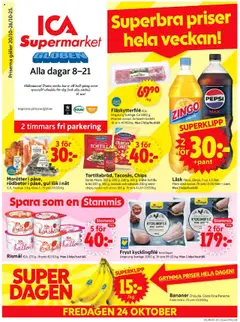 ICA Supermarket - Stockholm Globen - Förhandsvisning av reklamblad från butik ICA Supermarket aktuell från 20.10.2025